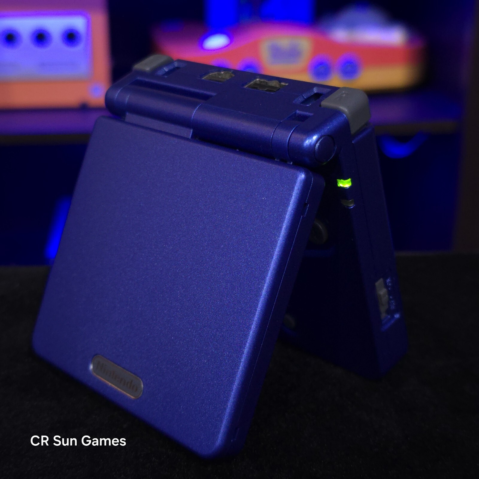 Blue Nintendo Game Boy Advance GBA SP IPS V2 Screen And USB-C