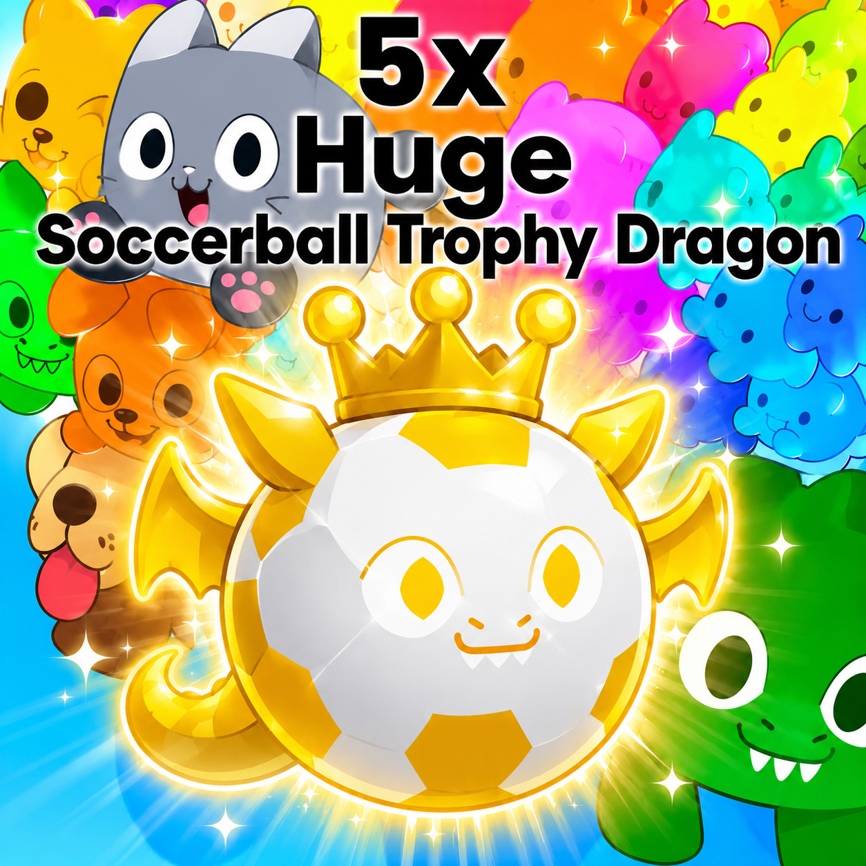 🔥💎5X Huge Soccerball Trophy Dragon💎🔥PET SIMULATOR 99 – CHEAPEST!⚡💸