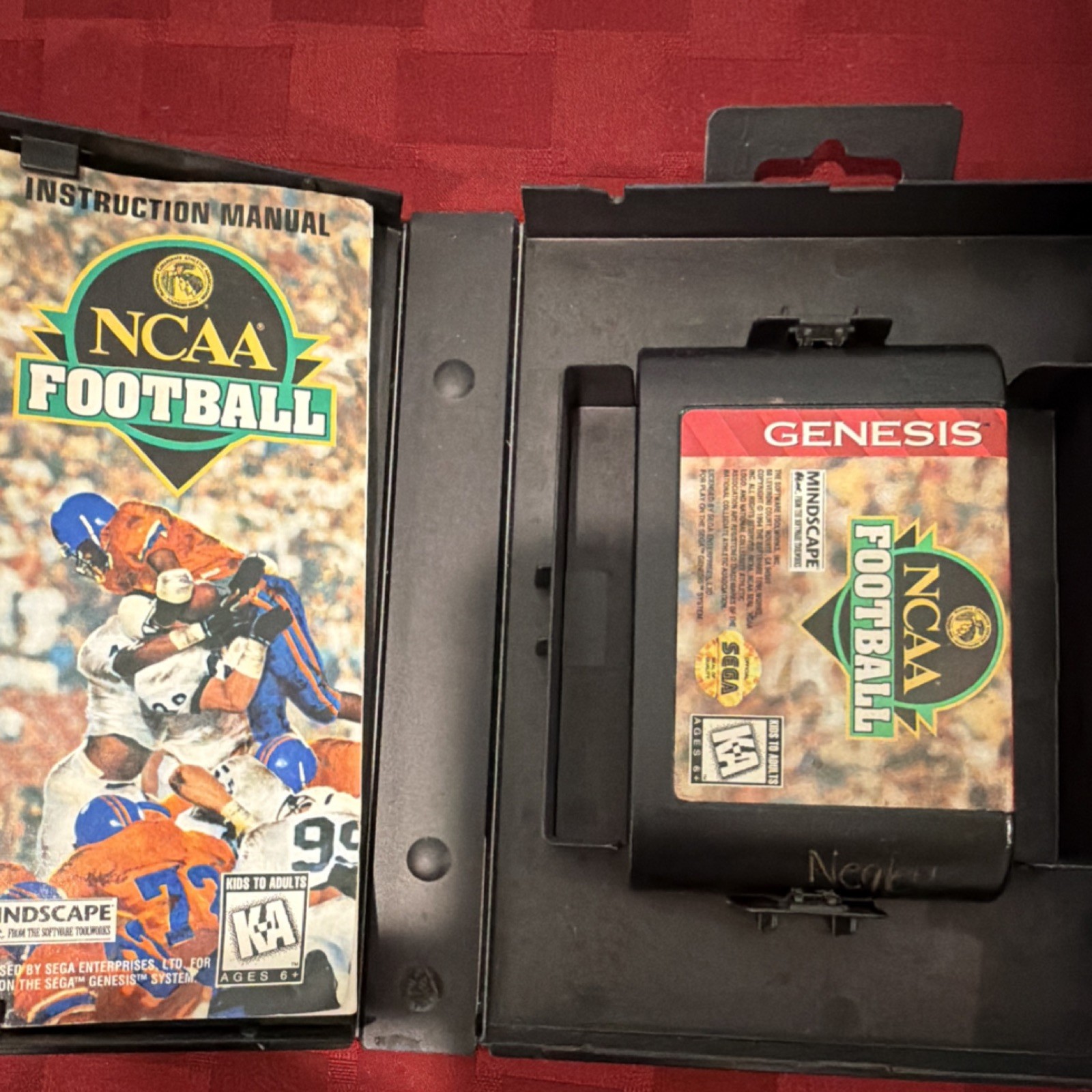 NCAA Football (Sega Genesis, Mindscape) Manual, Multiplayer, American Football