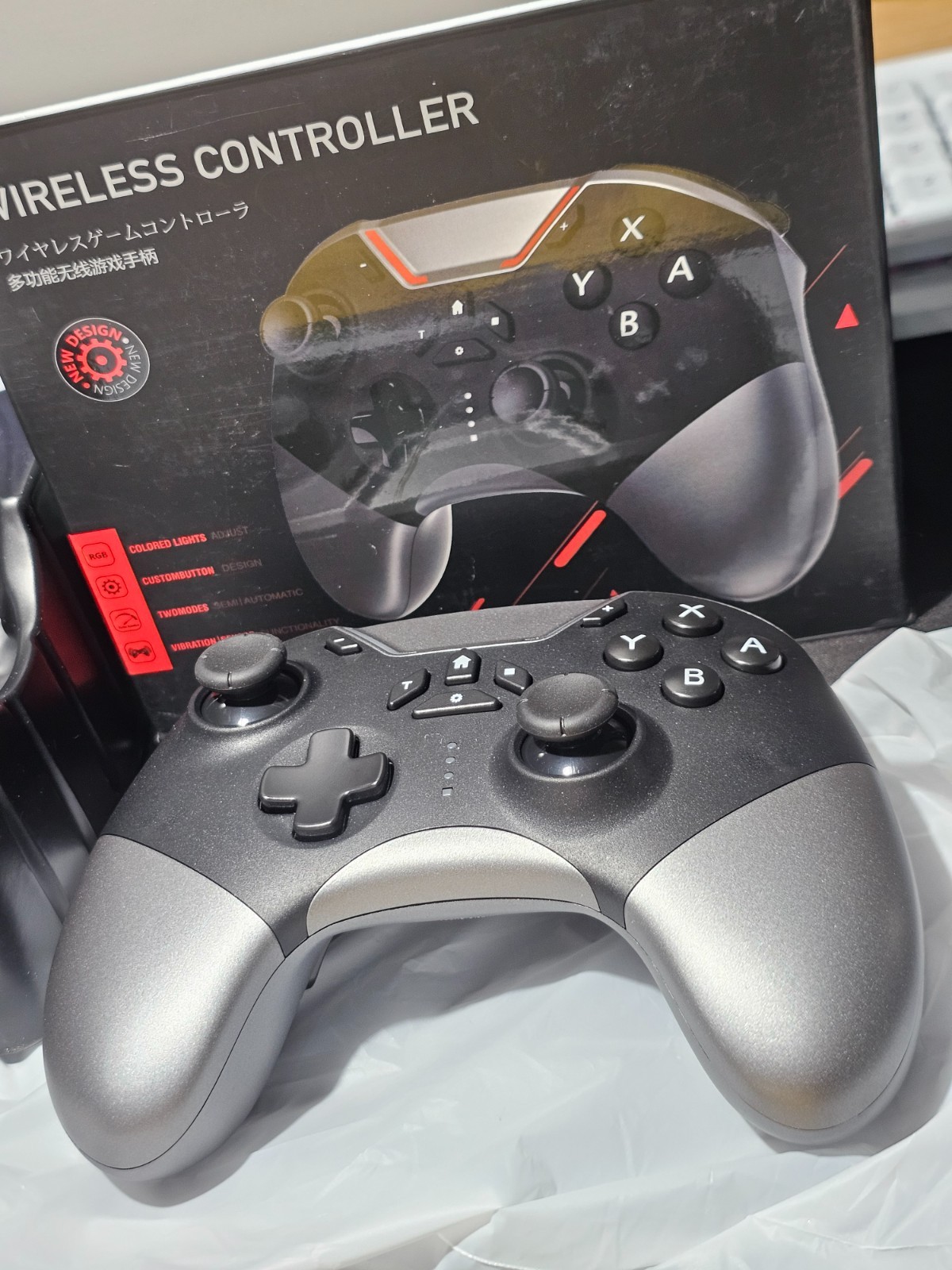 Bluetooth Controller for Switch/PC/iPhone/Android/Apple Arcade MFi Games/TV/Stea
