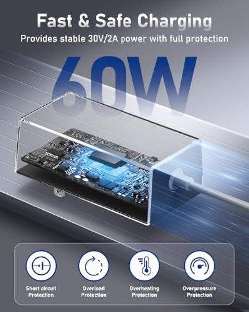 Starlink Mini Power Supply Adapter,30V 2A 60W AC/DC Wall Plug Power Adapter