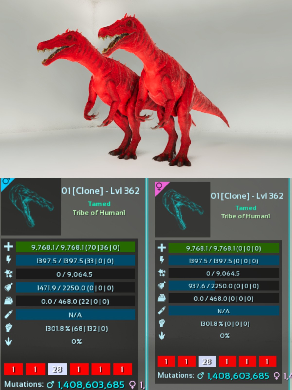 Baryonyx Pair Level 362 ARK🦕 Survival Ascended ASA PVE PC/XBOX/PS