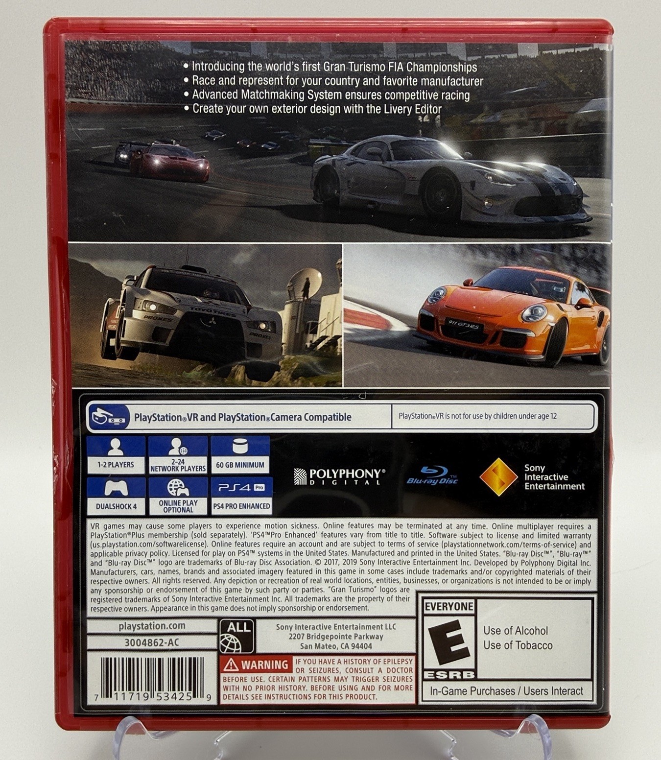 Gran Turismo: The Real Driving Simulator Sony PlayStation 4 PS4 (Open/CIB)