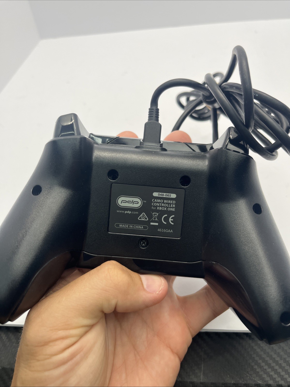 BLACK CAMO MICROSOFT XBOX 1 VIDEO GAME WIRED CONTROLLER 048-065