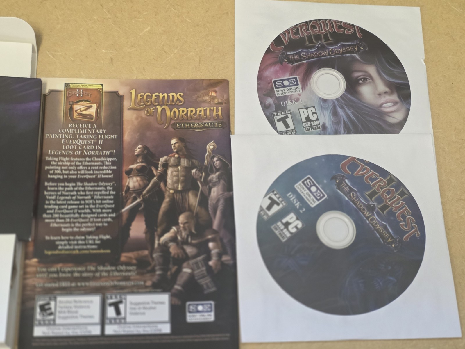 Everquest II 2 The Shadow Odyssey PC MMORPG Game computer DVD-rom Windows