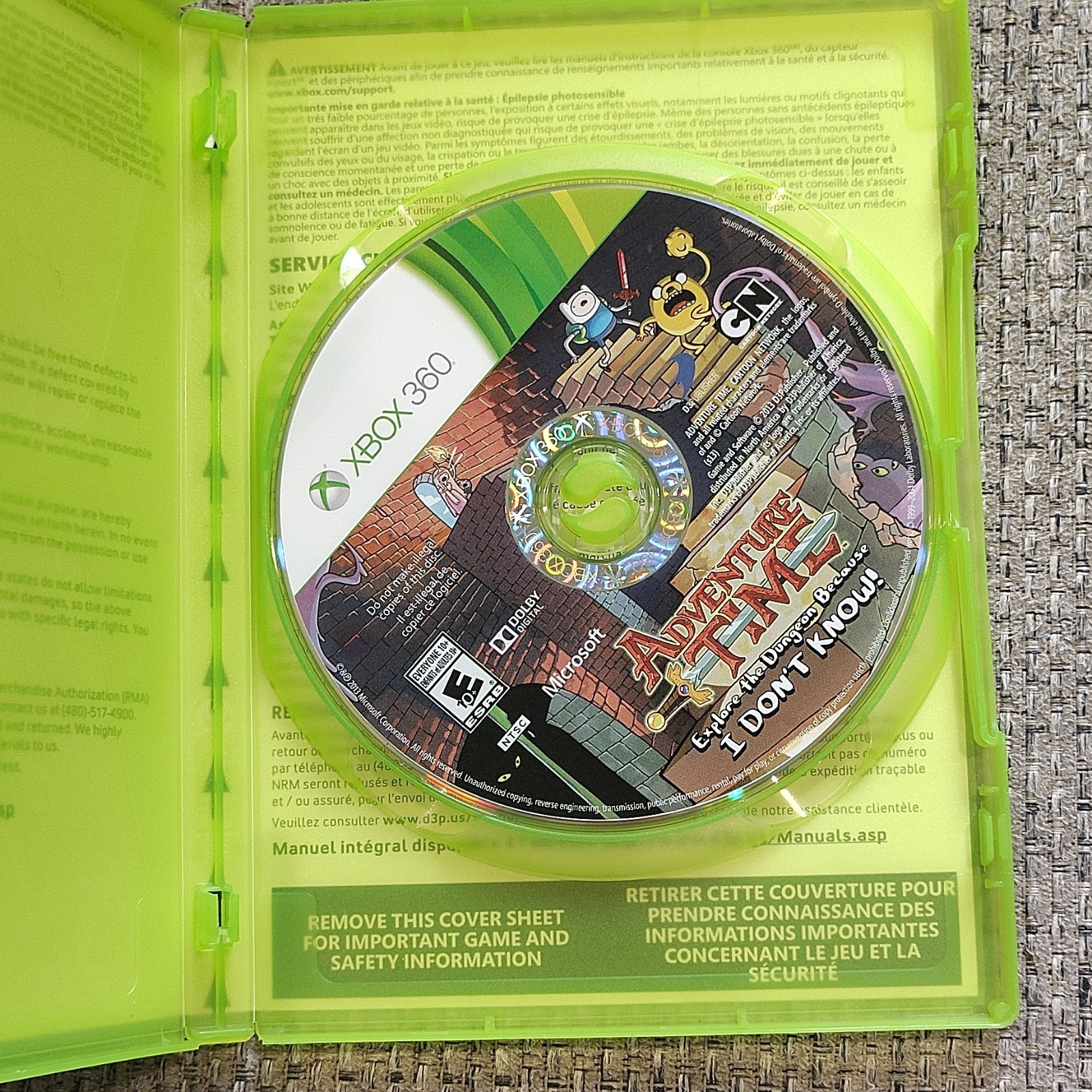 D3Publisher Adventure Time Explore the Dungeon Xbox 360 E10+ NTSC-U/C 2013