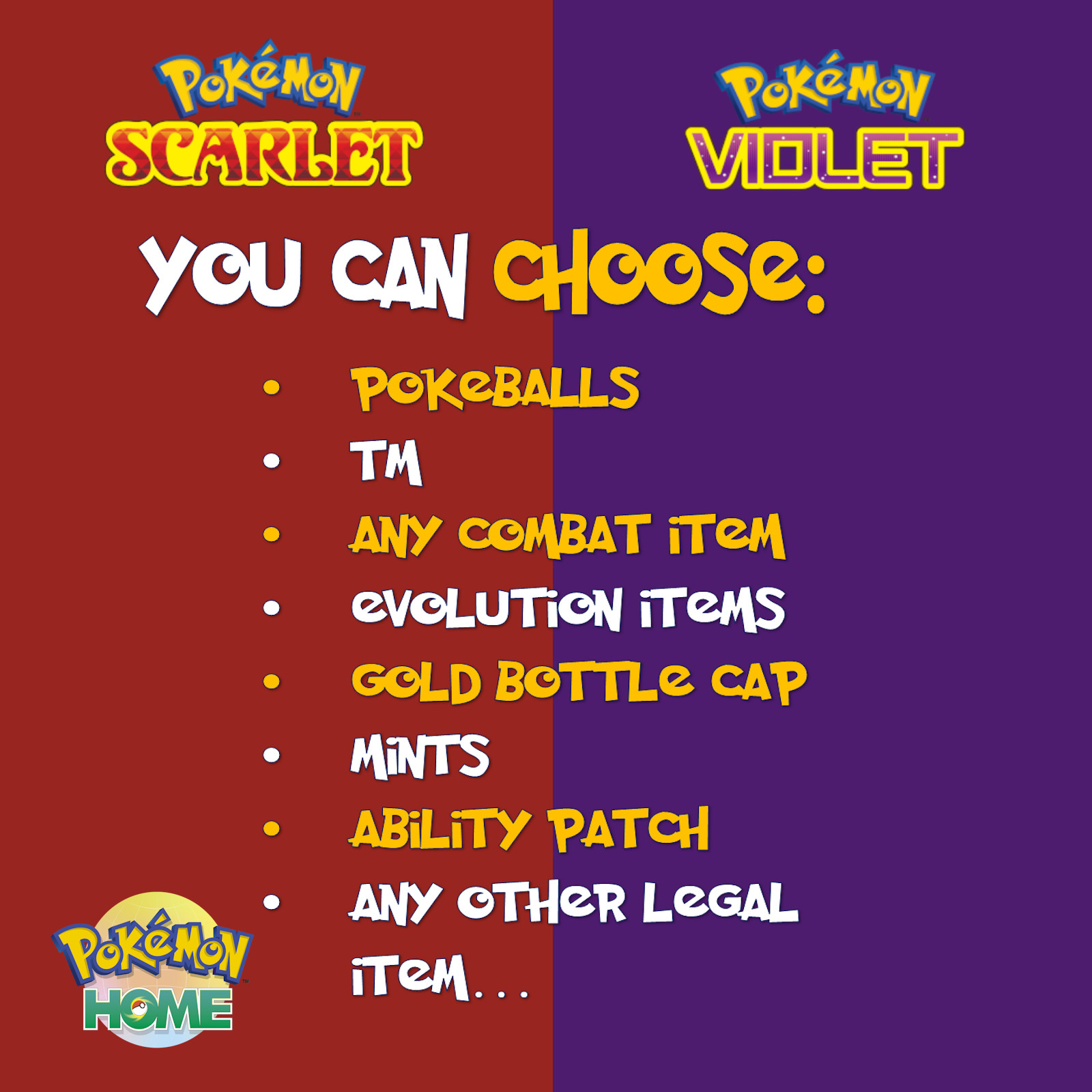 ✨Any Item✨ AbilityPatch, TM, GoldBottleCap, Held Item – Pokemon Scarlet Violet