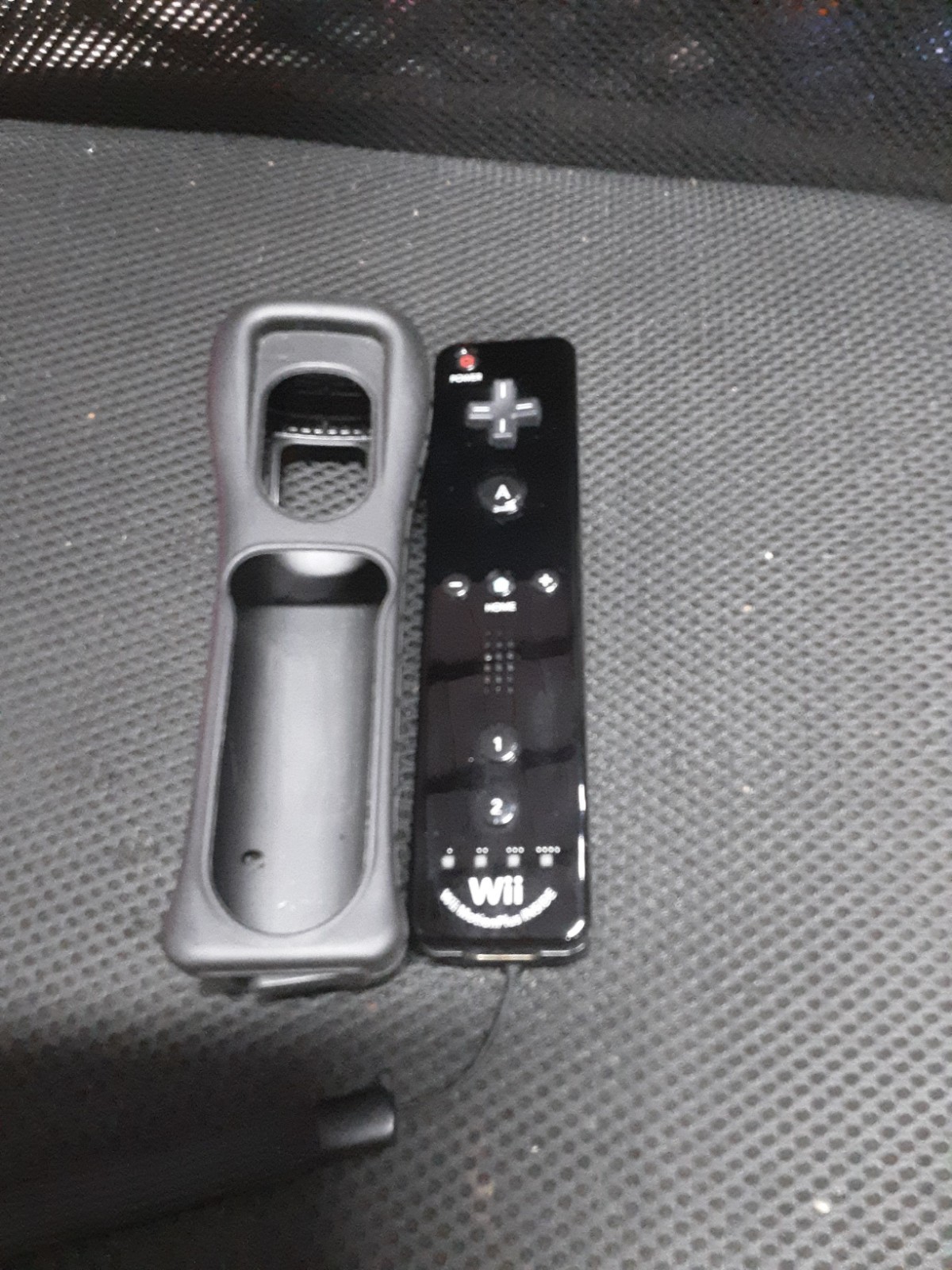 Original Nintendo Wii Remote Black Controller Official OEM Tested Strap cover