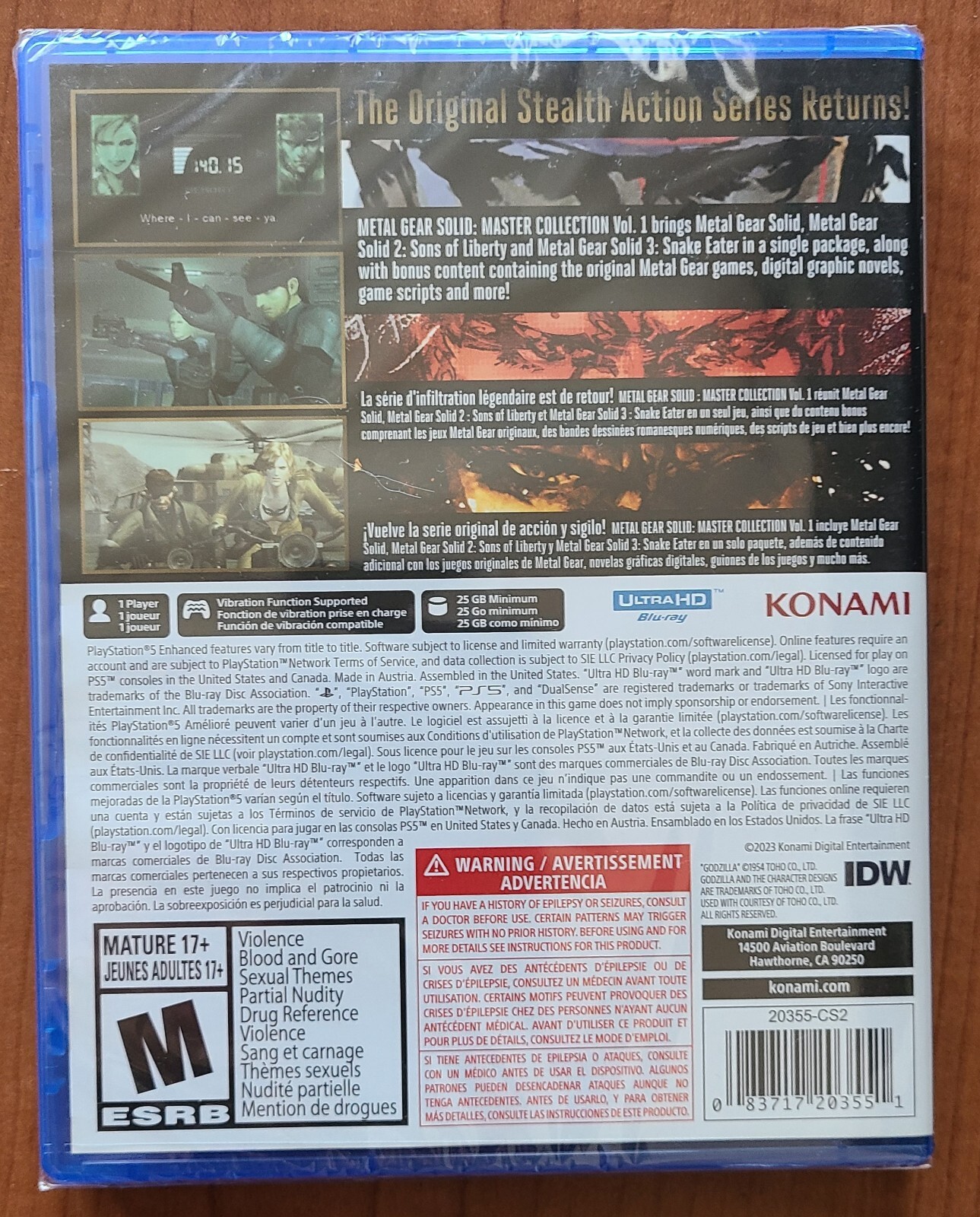 Metal Gear Solid: Master Collection Vol.1 – PlayStation 5 (PS5 – NEW)