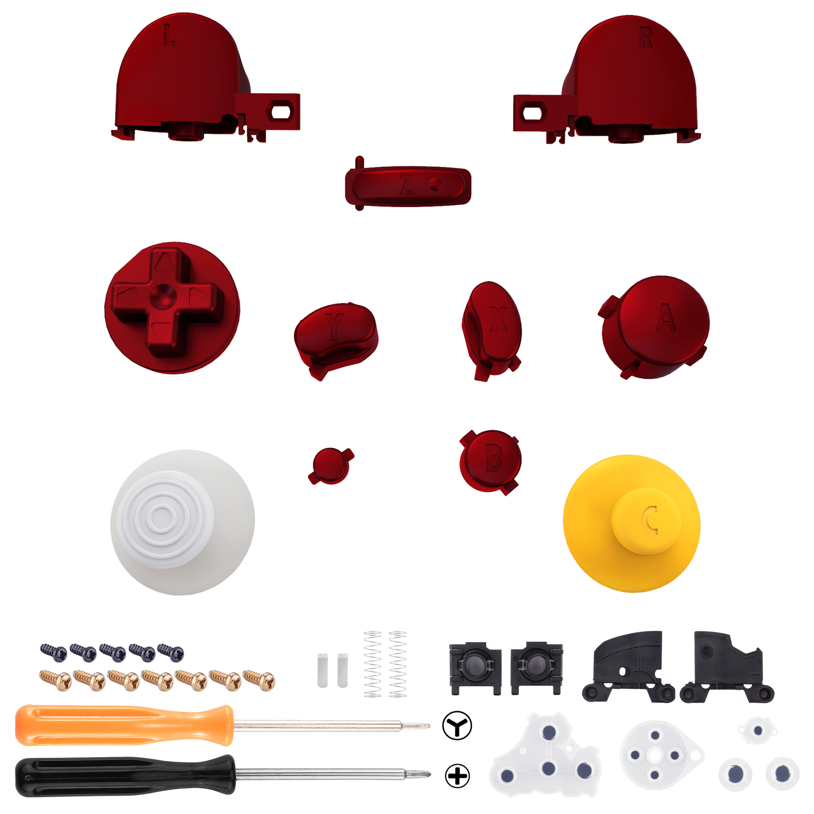 For GameCube Controller Full Set ABXY Thumbsticks Triggers Buttons D-Pad Parts
