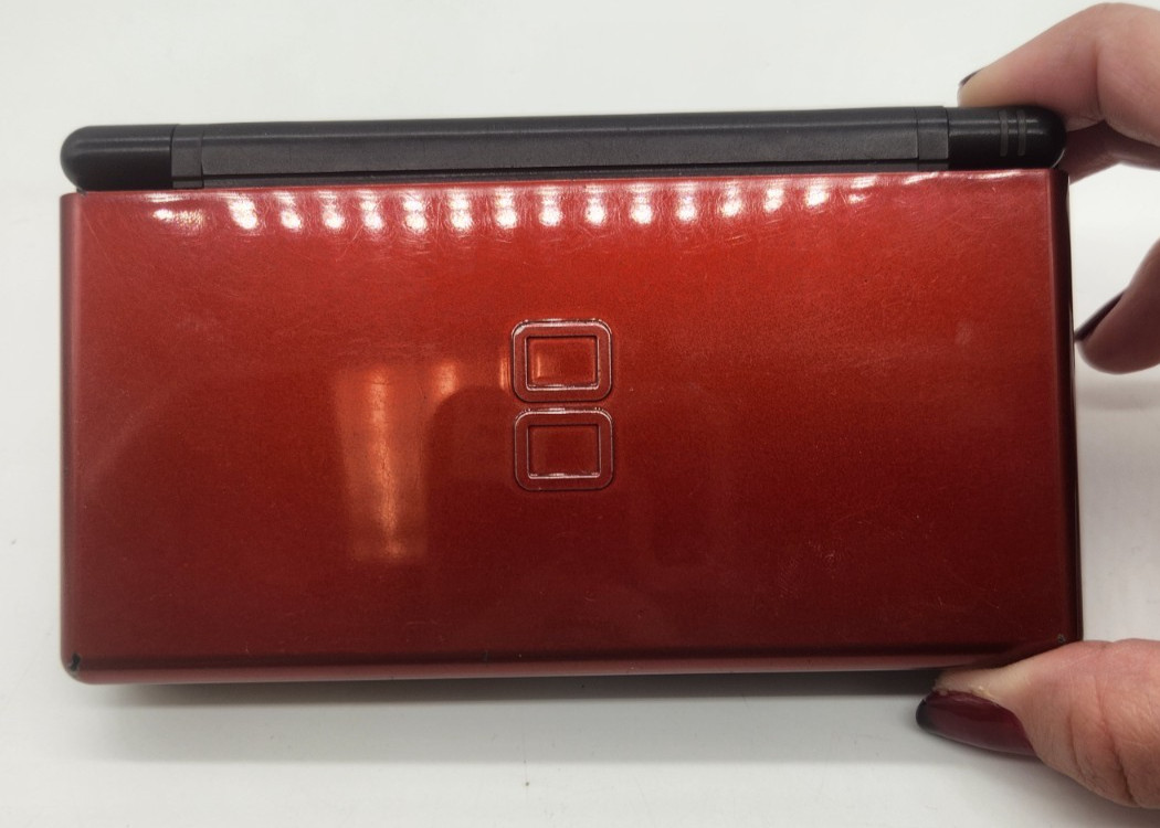 NINTENDO DS LITE USG-001 RED BLACK HANDHELD SYSTEM CONSOLE *FOR PARTS OR REPAIR*