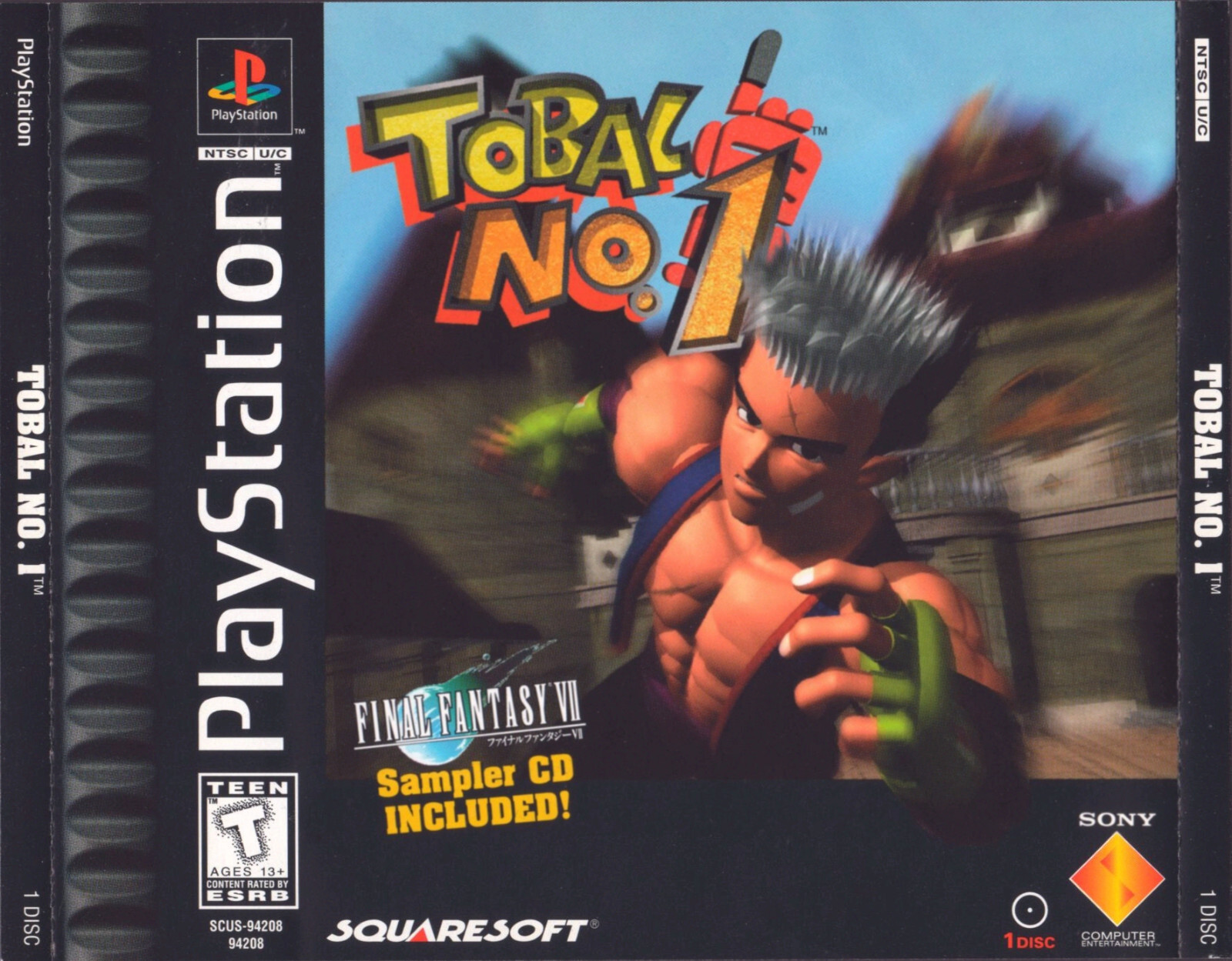 TOBAL#1(PS1,1996)USED,GAME DISC IN GOOD CONDITION!SEE PICS!READ!