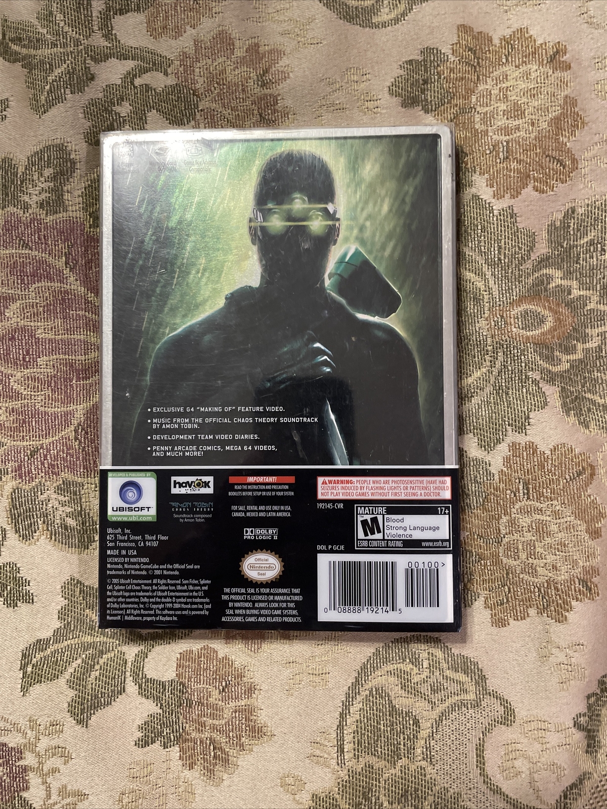 Tom Clancy’s Splinter Cell: Chaos Theory Limited Edition Nintendo GameCube Nice