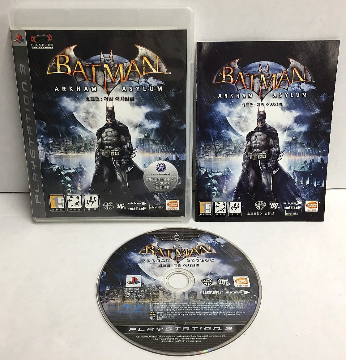 KOREAN Batman Arkham Asylum PLAYSTATION 3 Complete CIB PS3 Korea IMPORT Ships US