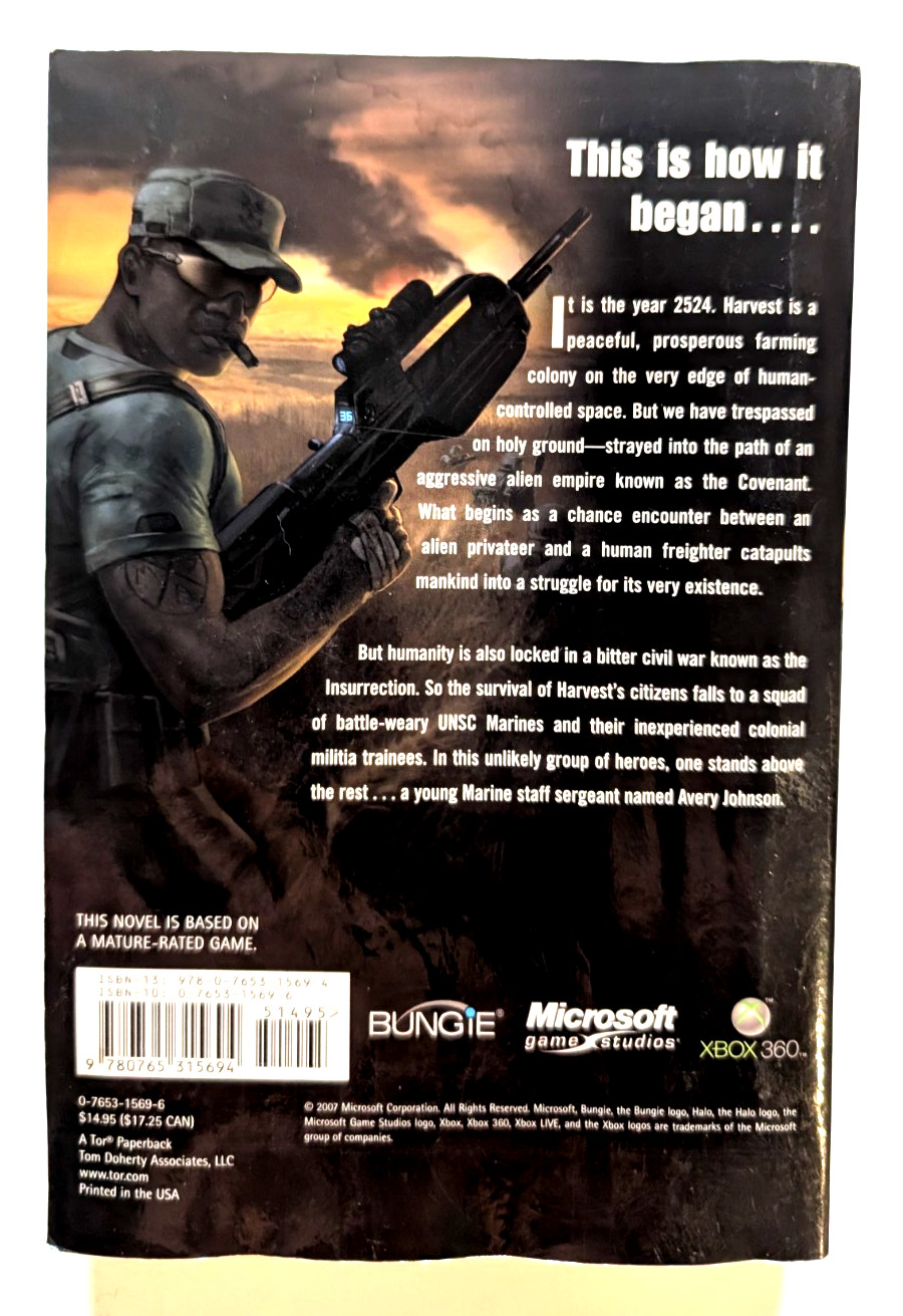 HALO Series X-Box mostly 1st Edition Lot PB Books