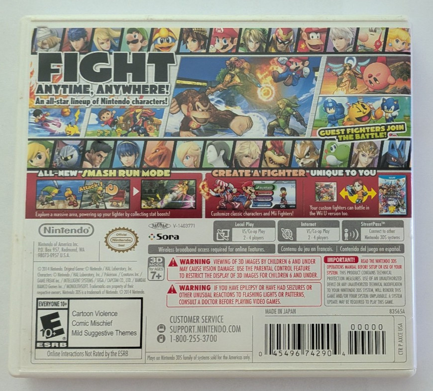 Super Smash Bros – Nintendo 3DS | CIB | Authentic & Tested!