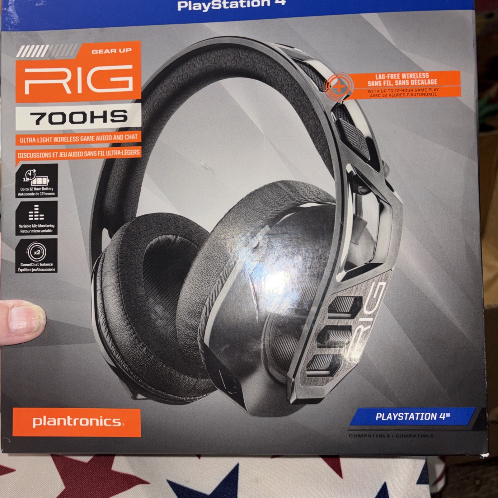 Plantronics RIG 700HS Arctic Camo Gaming Headset Lag Free Wireless PS4 Playstati