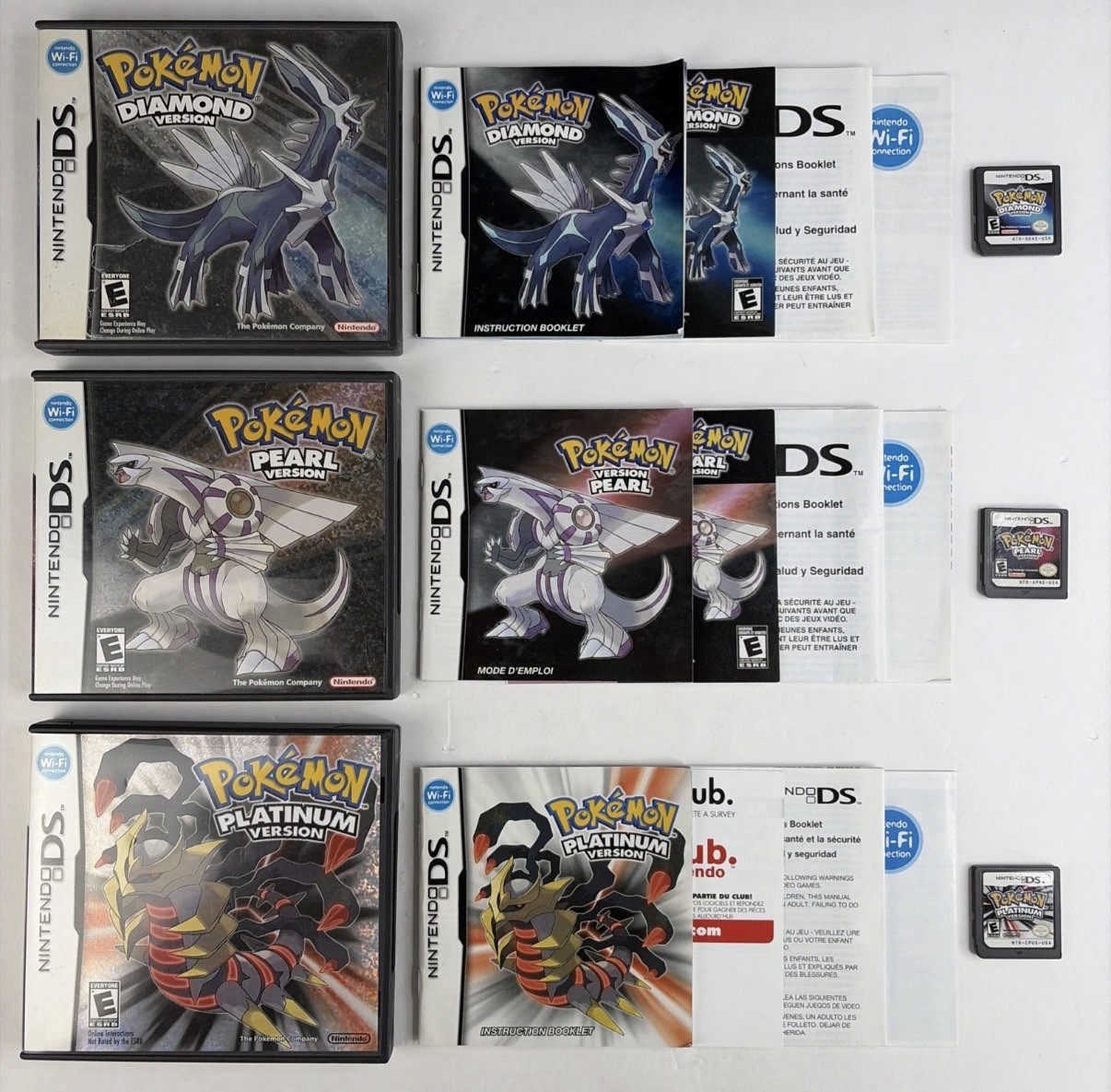 Pokemon DS – Platinum Diamond Pearl Bundle CIB Complete In Box Authentic Tested