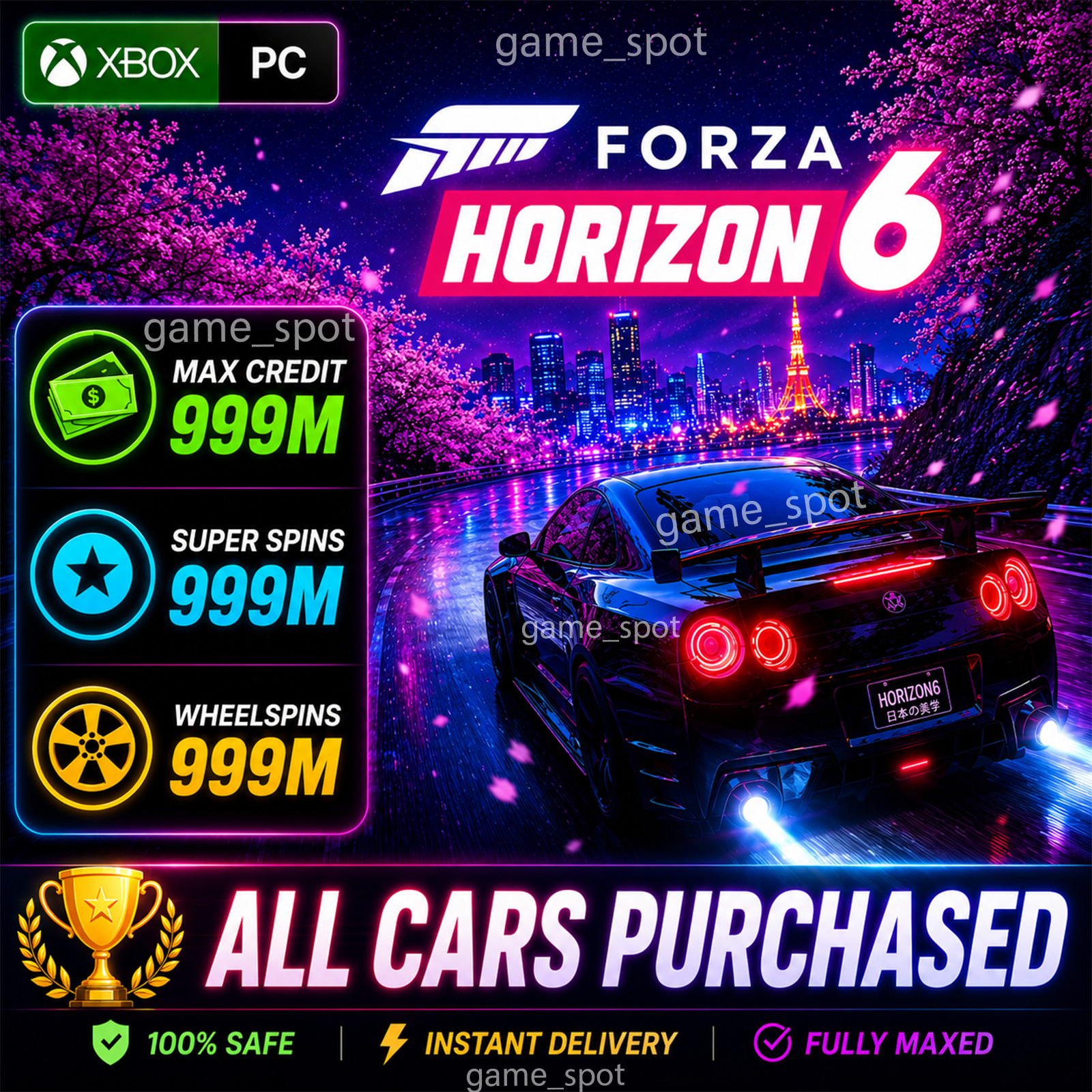 999 M CR 💰CREDITS💰 | ALL CARS | WHEELSPINS Forza Horizon 6 XBOX PC