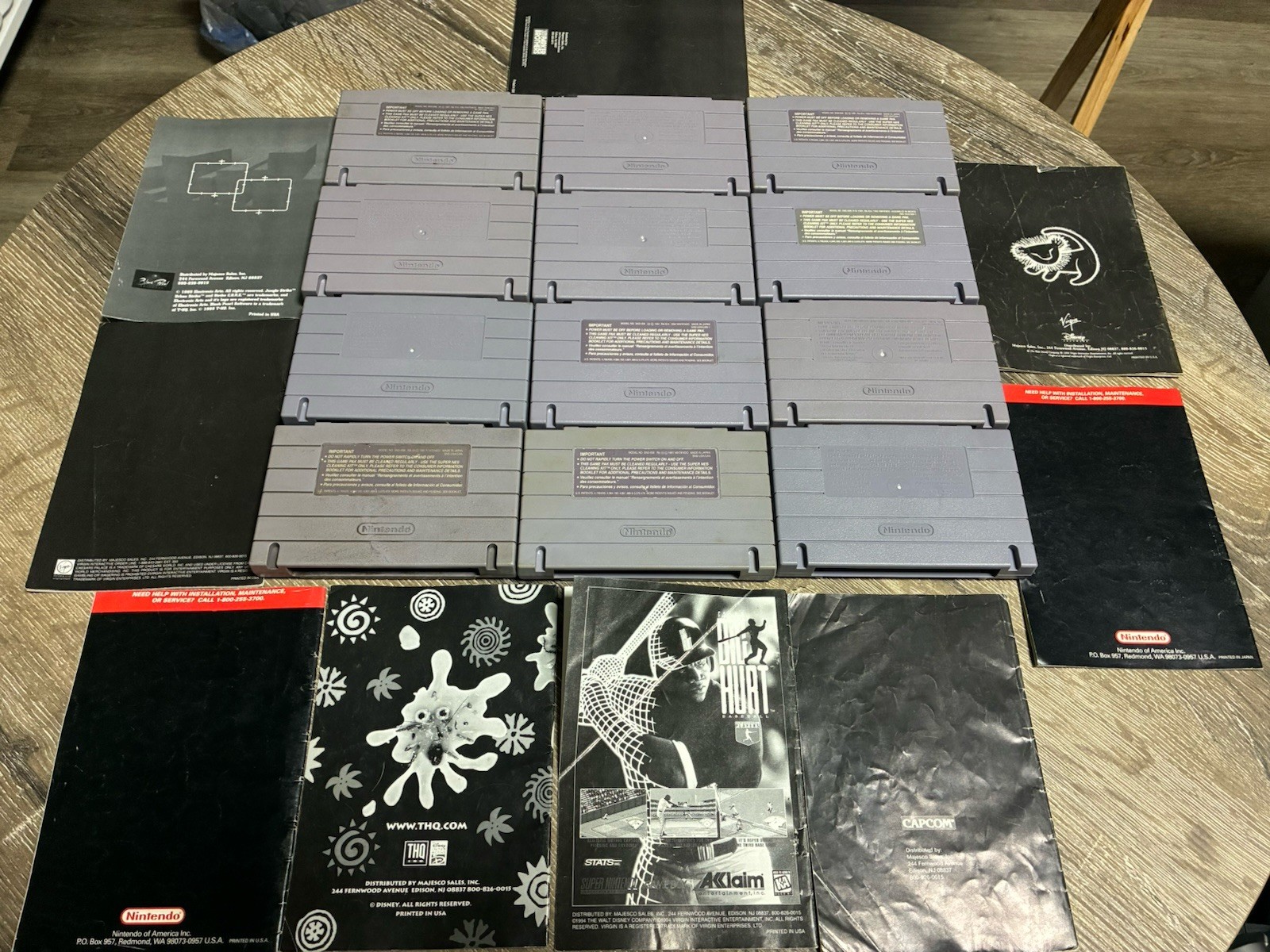 12 Assorted Super Nintendo Games Lot