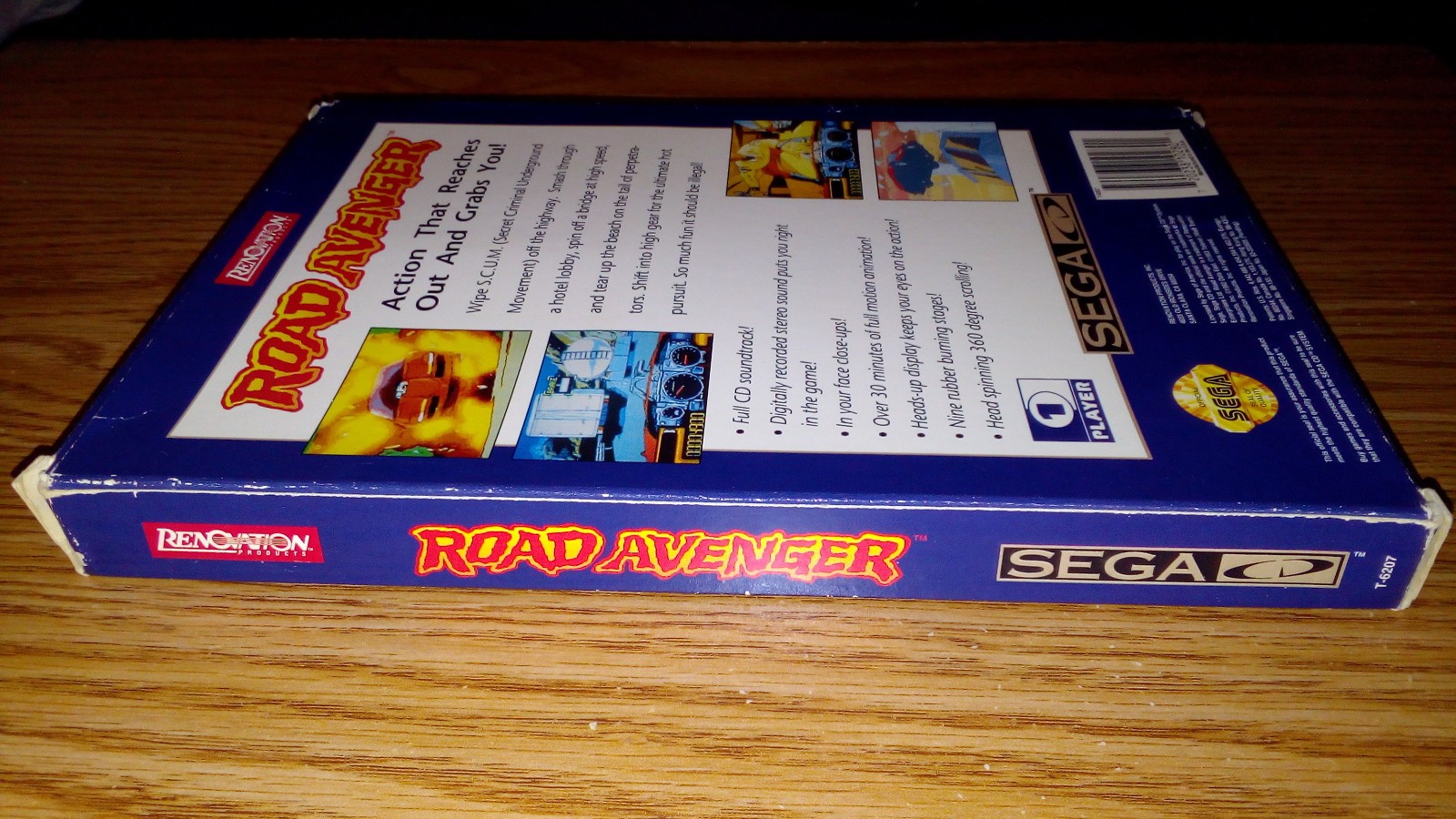 Road Avenger (Sega CD) Renovation CIB Complete W/ Original Box & Manual!