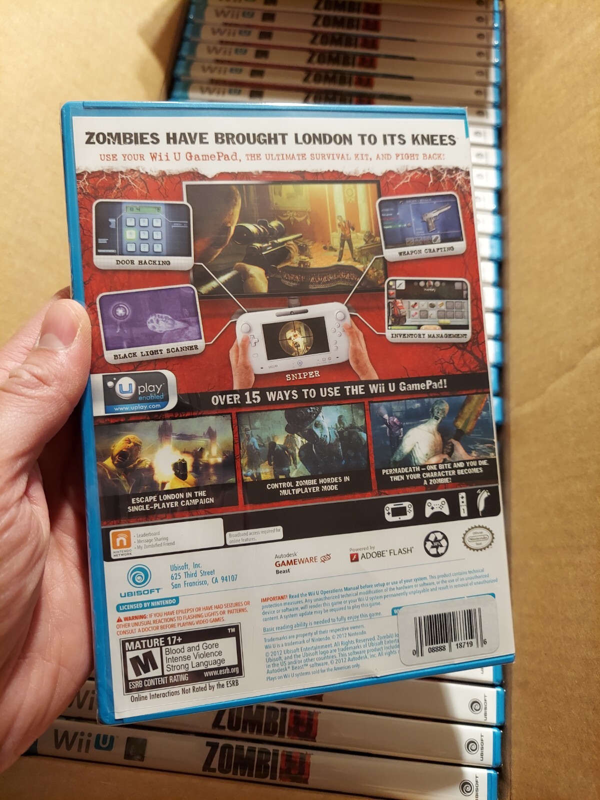 Nintendo Wii U Zombi U Zombie ZombiU Horror MASTER CASE OF 30 VIDEO GAMES READ