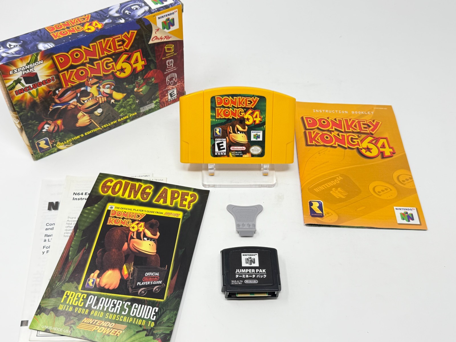 Donkey Kong 64 Game box inserts jumper pack noEX pack Excellent