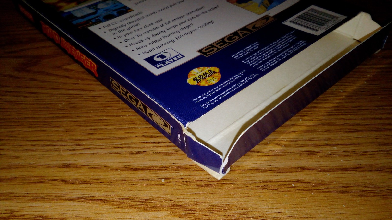 Road Avenger (Sega CD) Renovation CIB Complete W/ Original Box & Manual!