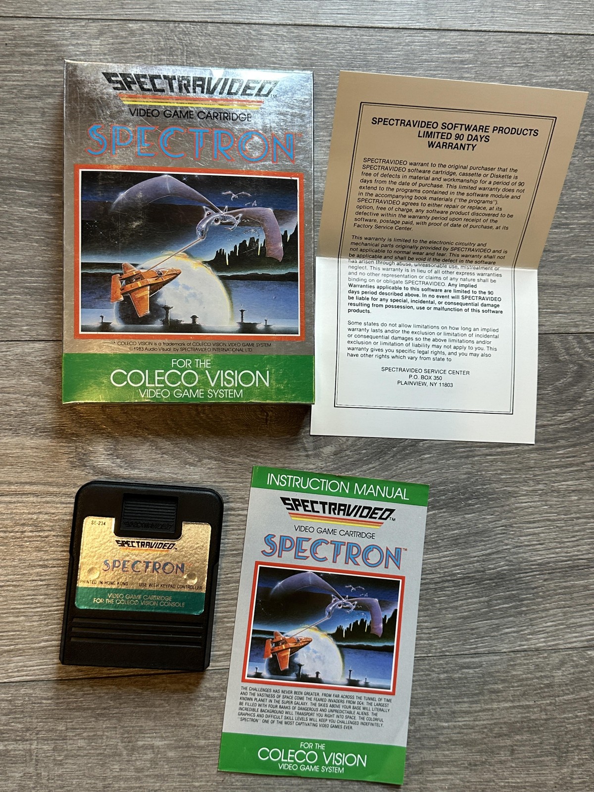 Vintage Spectron Spectravideo ColecoVision Video Game Cartridge Box Manual CIB