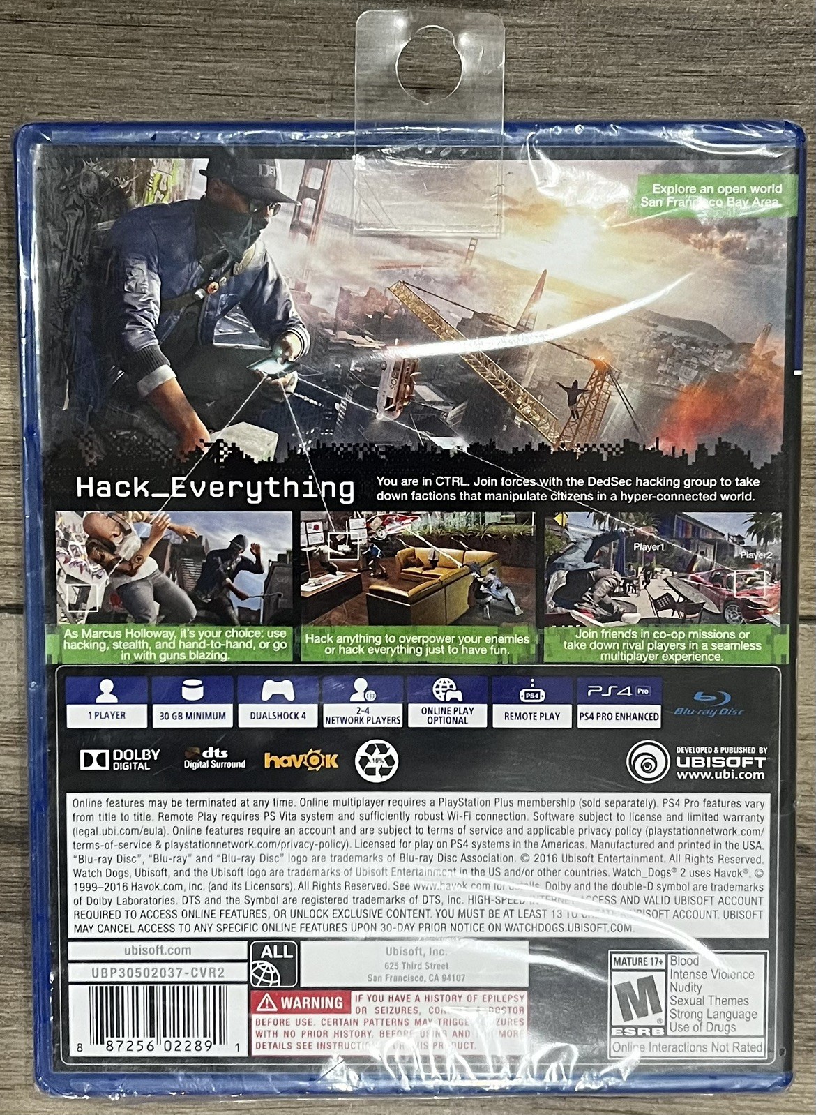 Watch Dogs 2 – PlayStation 4 (NEW & SEALED) ⚡ HACK THE SYSTEM – OPEN-WORLD