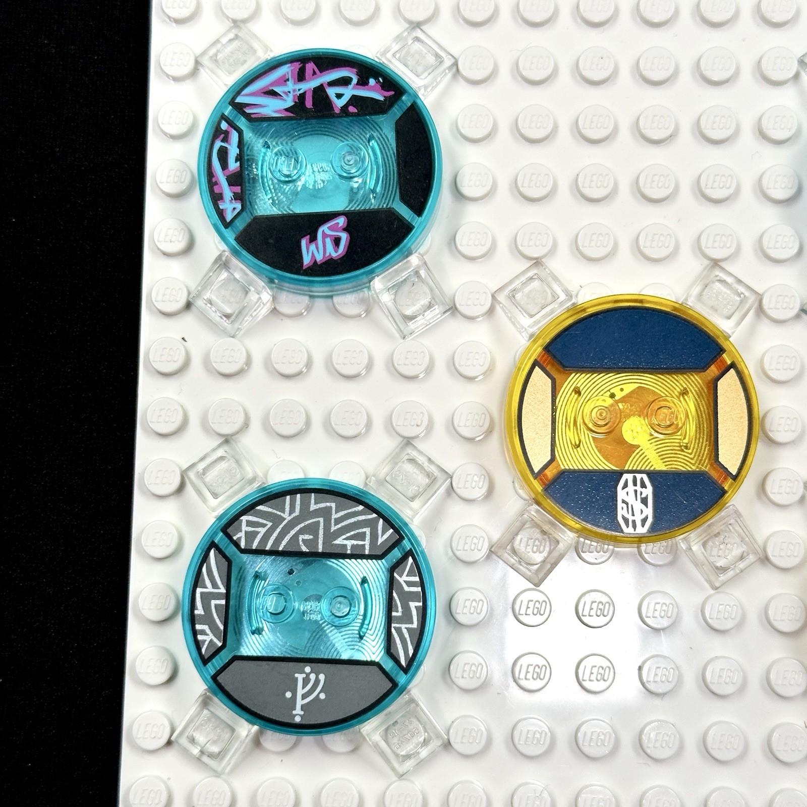 LEGO Dimensions Toy (5) pc Base Disc Tag Only Lot – mixed themes E.T. – Gandalf