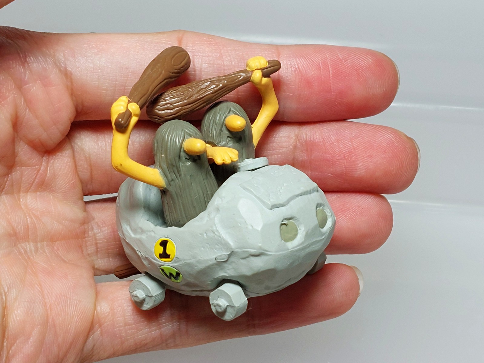 Wacky Races HG Series Boulder Mobile Vehicle Figure Bandai 2000 Japan H03 1.7in