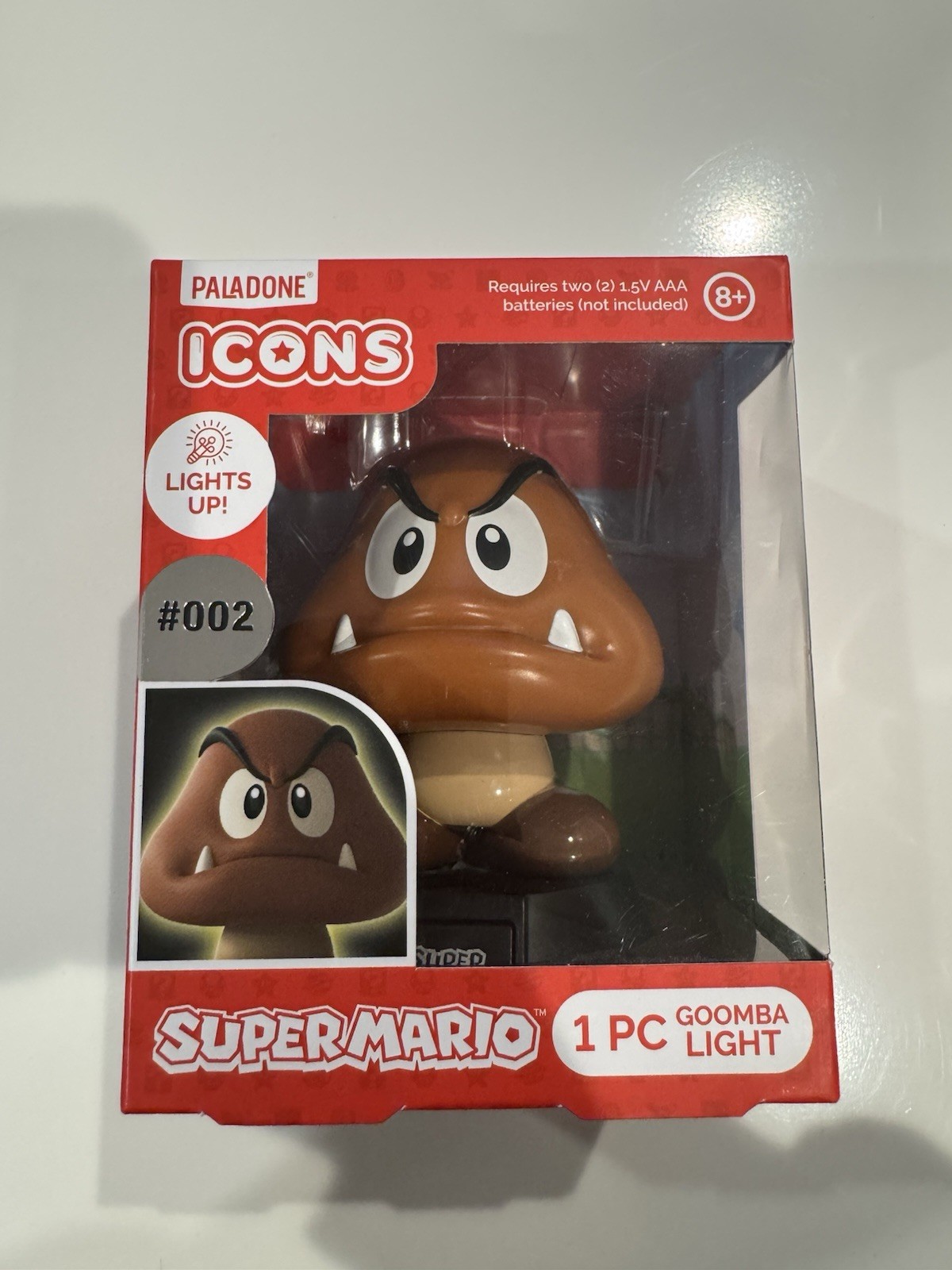 Paladone Icons Nintendo Super Mario Goomba Light #002 – New In Box – Lights Up!