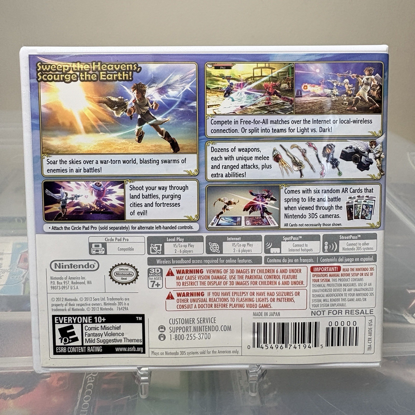 Kid Icarus Uprising Nintendo 3DS Complete CIB Tested Authentic Clean Fast Ship