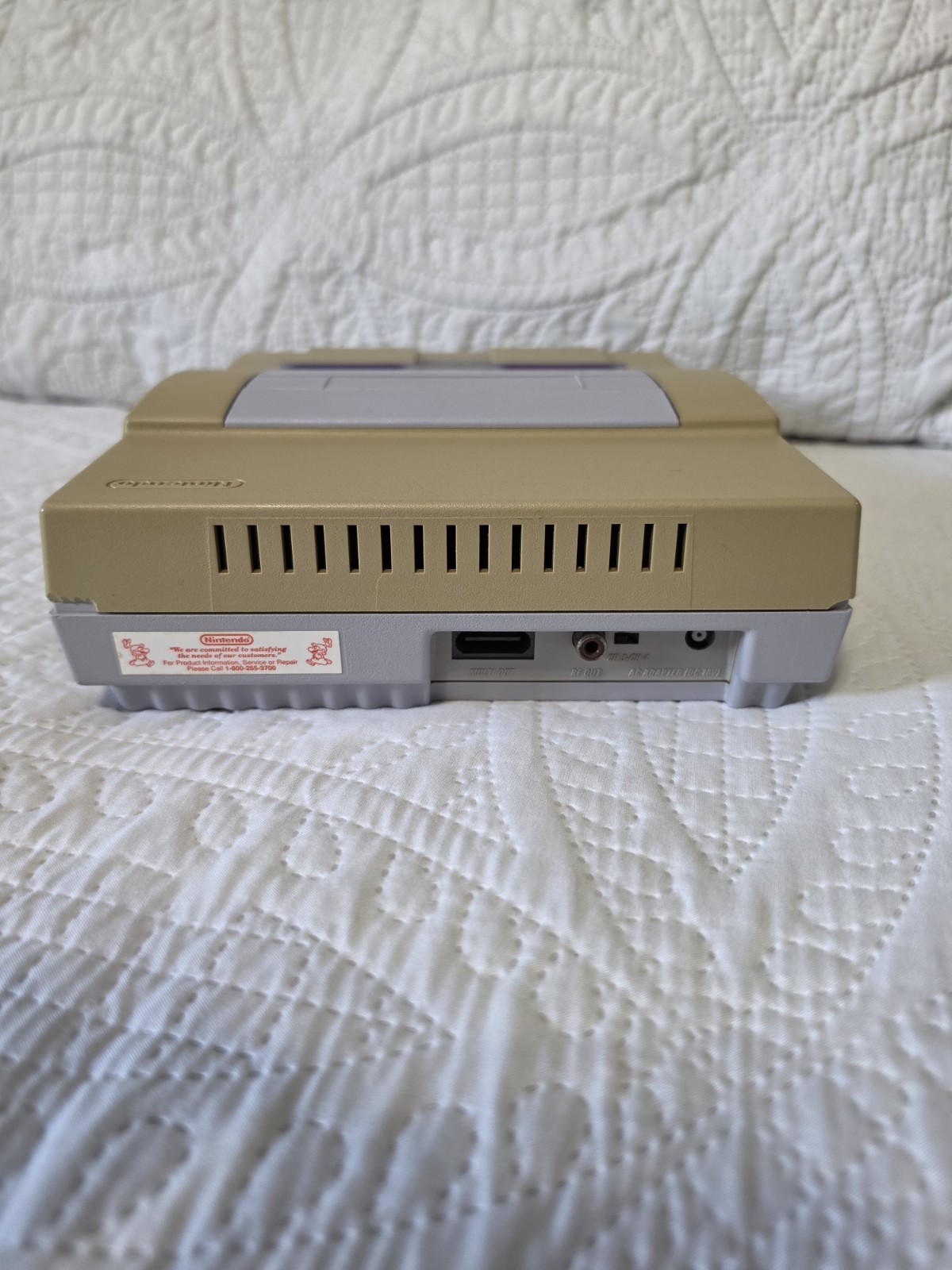 Super Nintendo SNES Control Deck Console System 2 Controllers, 1 Game TESTED
