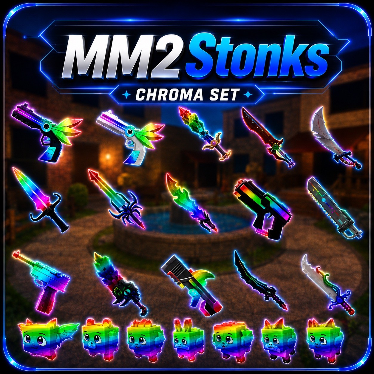 MM2 Chroma Set With Pets | ROBLOX | Fast & Cheap 🔥