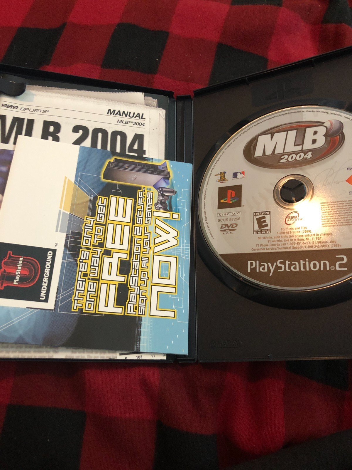 MLB 2004 Sony Playstation 2 Case Manual Disc Tested Works Great Authentic CIB