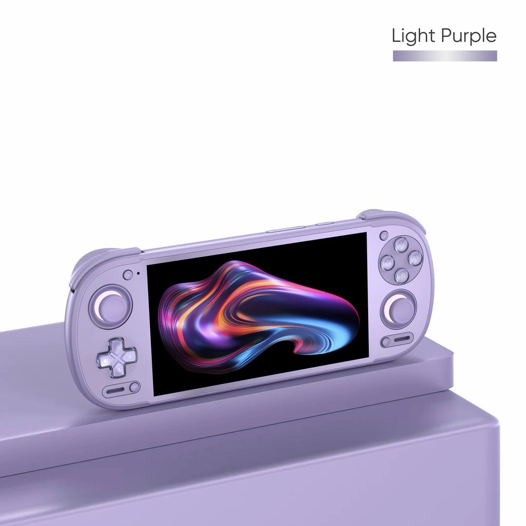 Retroid RP6 Handheld System Video Game Console, Light Purple 8GB RAM Stick Top