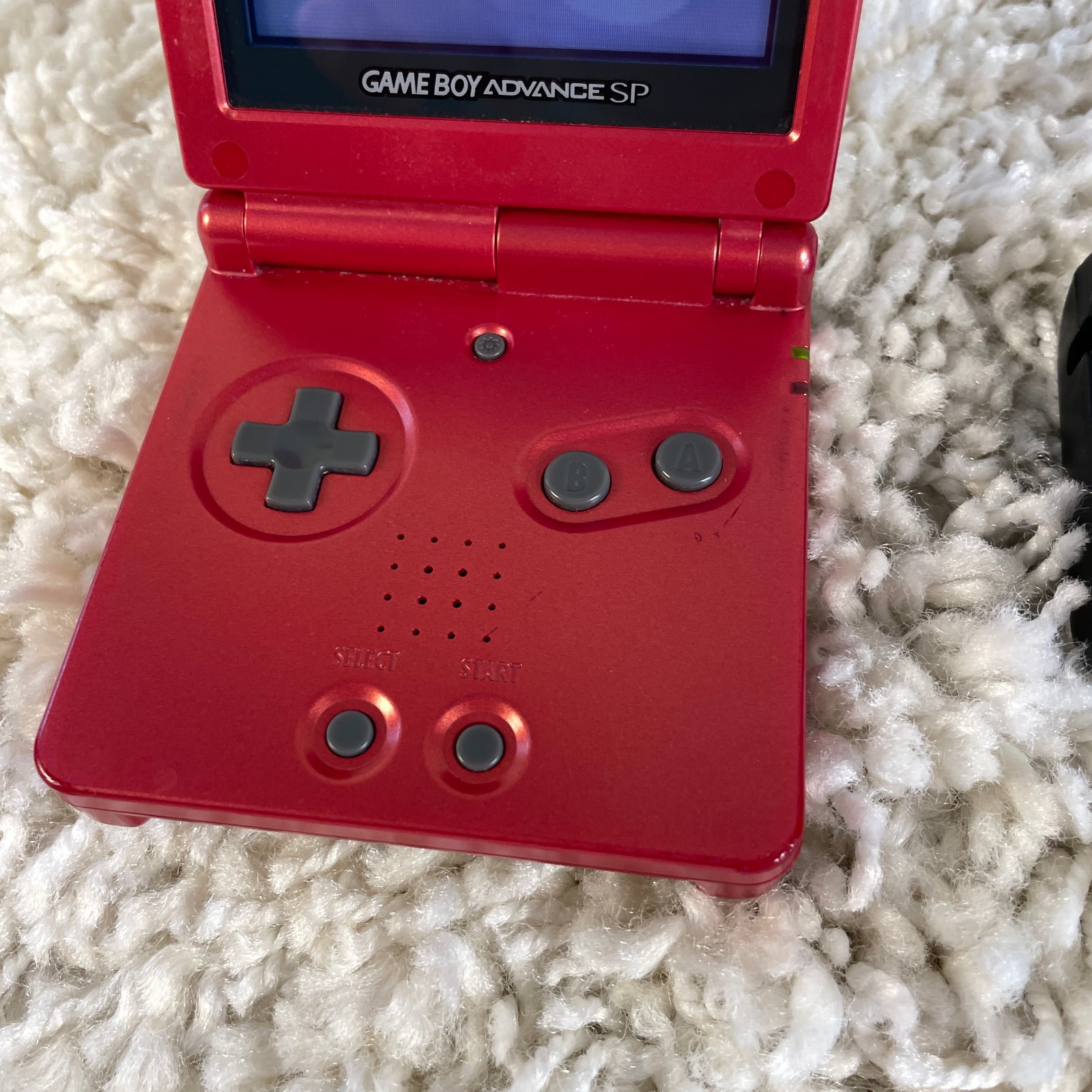 Nintendo Gameboy Advance GBA SP Handheld System Console Flame Red Model AGS-001