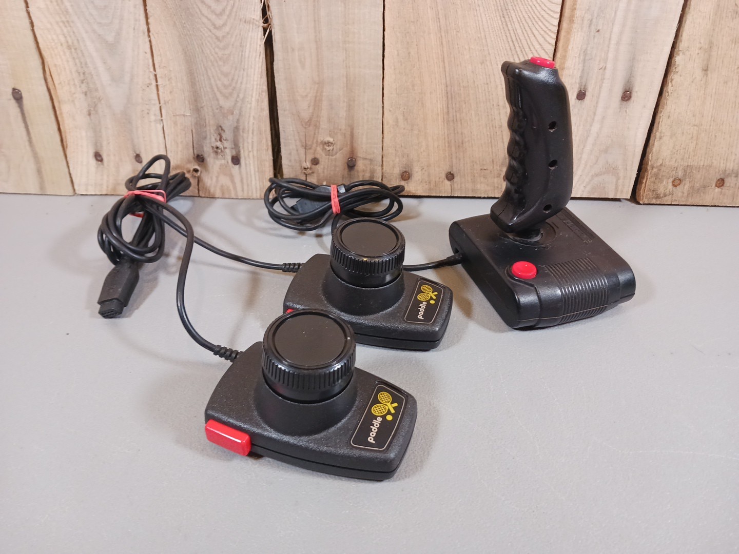 Original Atari Paddle Controllers Plus Spectravision Joystick Controller