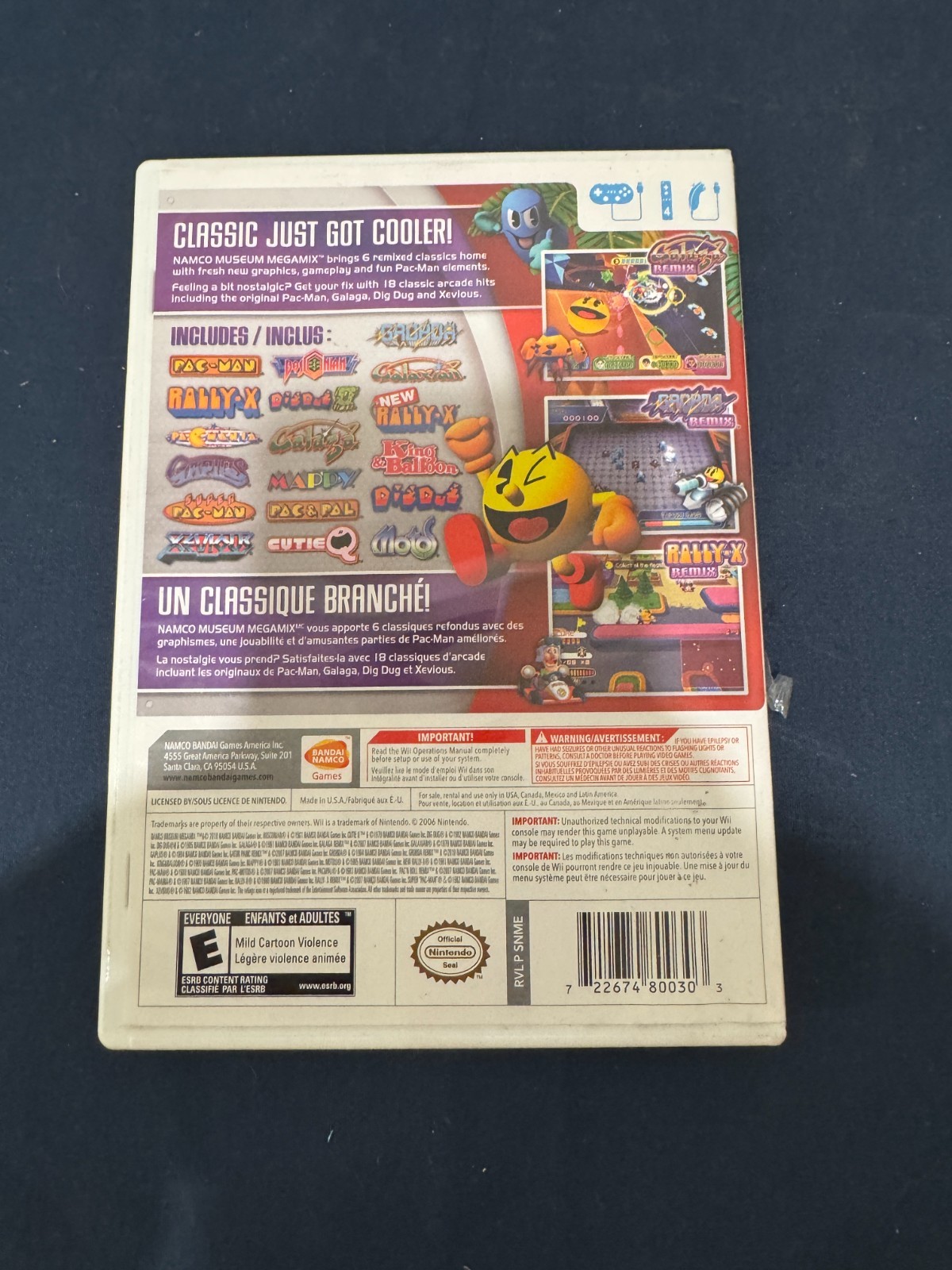 Namco Museum Megamix (Nintendo Wii, 2010) – COMPLETE, TESTED