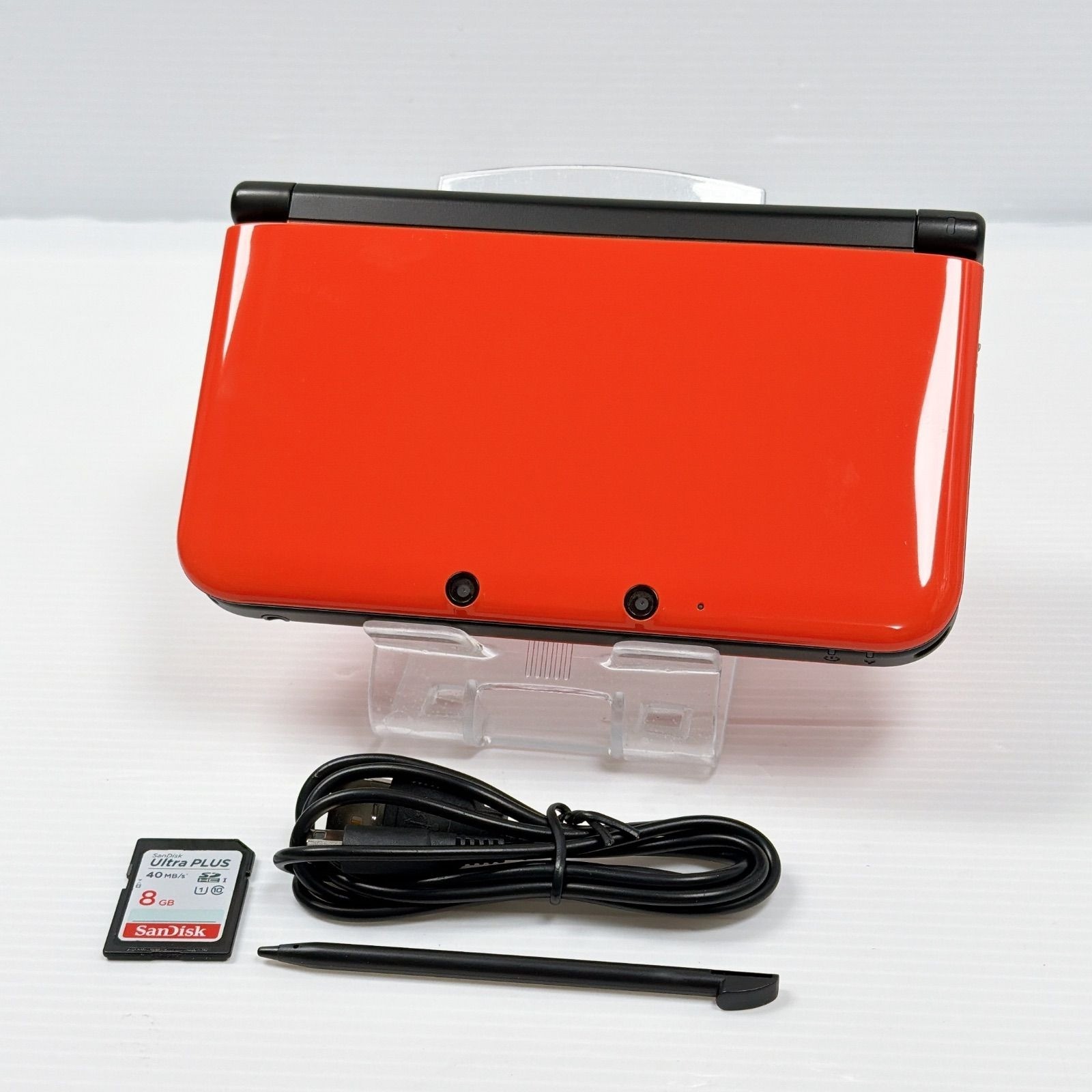 NINTENDO 3DS LL Orange Black Console Working Condition Excellent Include SD Card