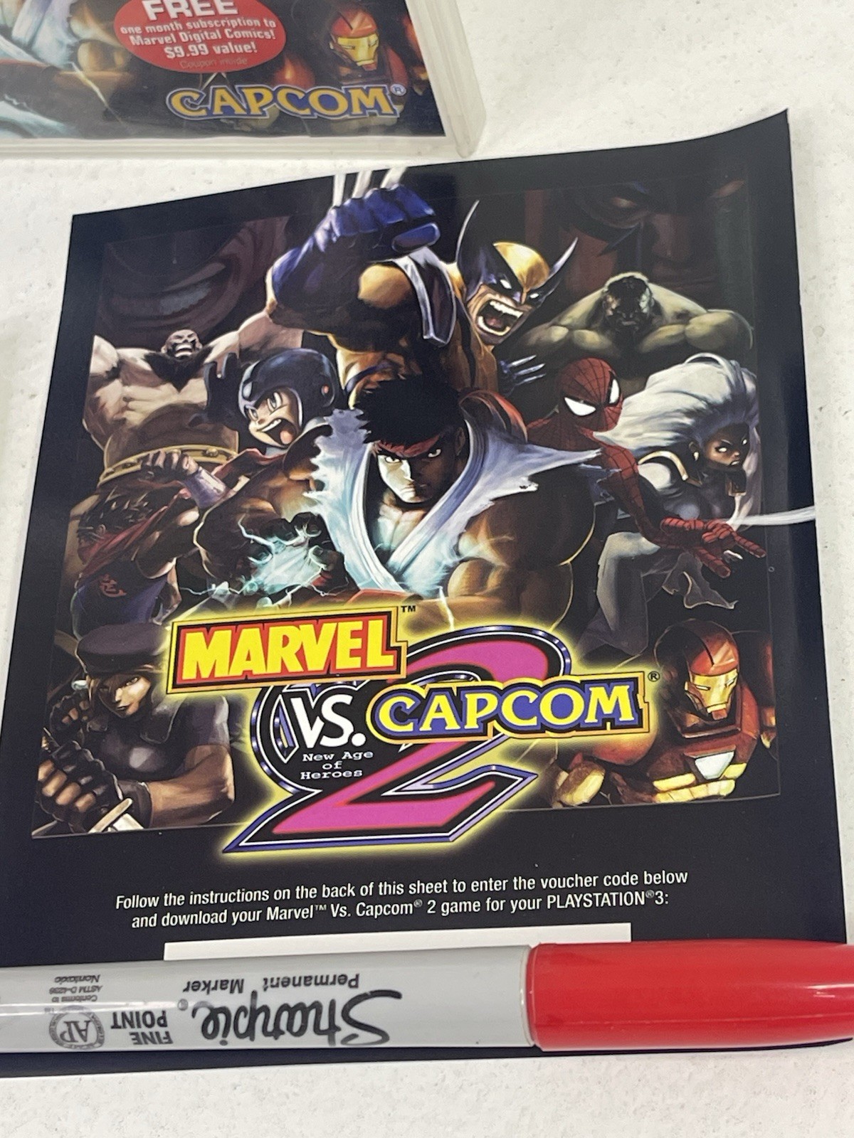 Marvel vs Capcom 2 – Playstation 3 PS3 – Code Expired – Complete CIB RARE GAME