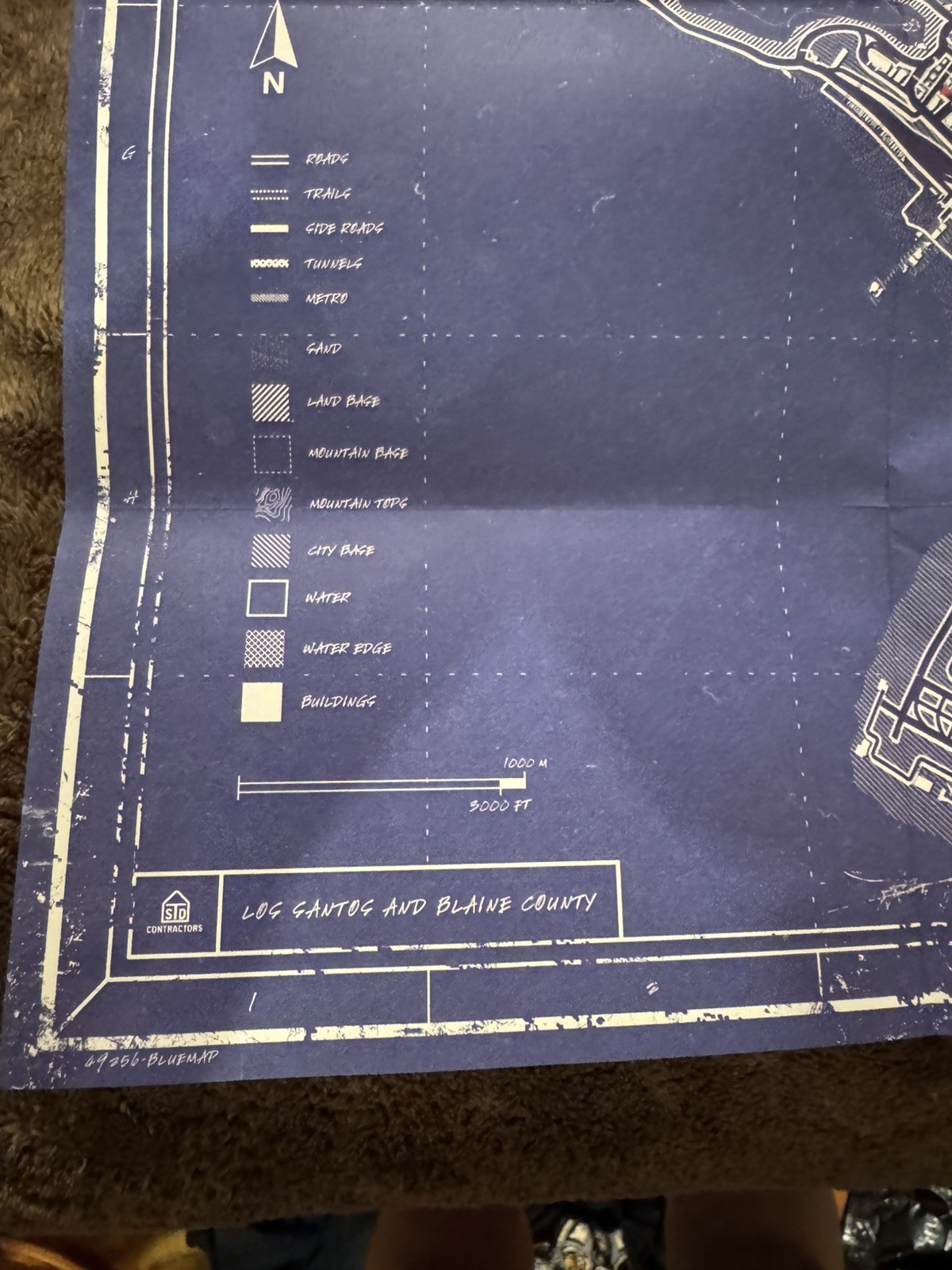 PRISTINE condition GTA V blueprint, Los Santos Map. UV map