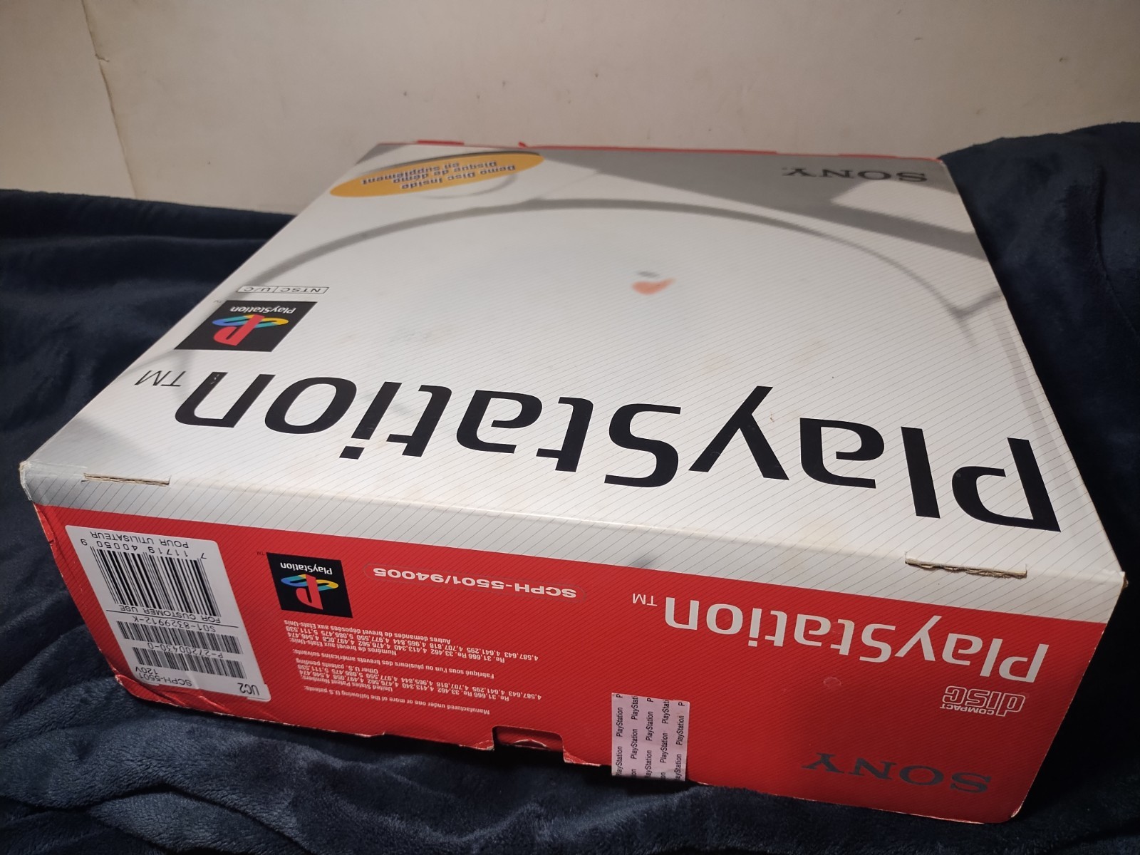 Empty Playstation 1 Console System Box, Foam, Protector & Manual Only PS1