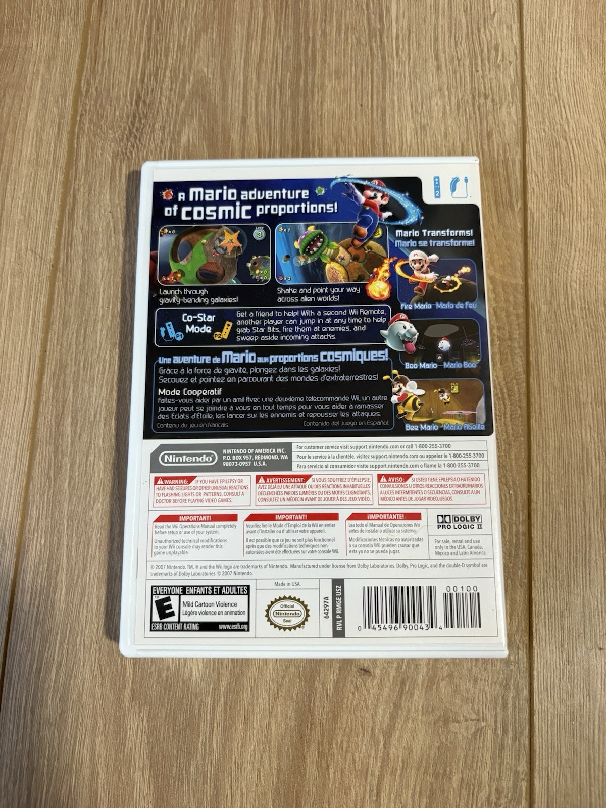 Super Mario Galaxy Nintendo Wii Complete CIB with Manual Inserts