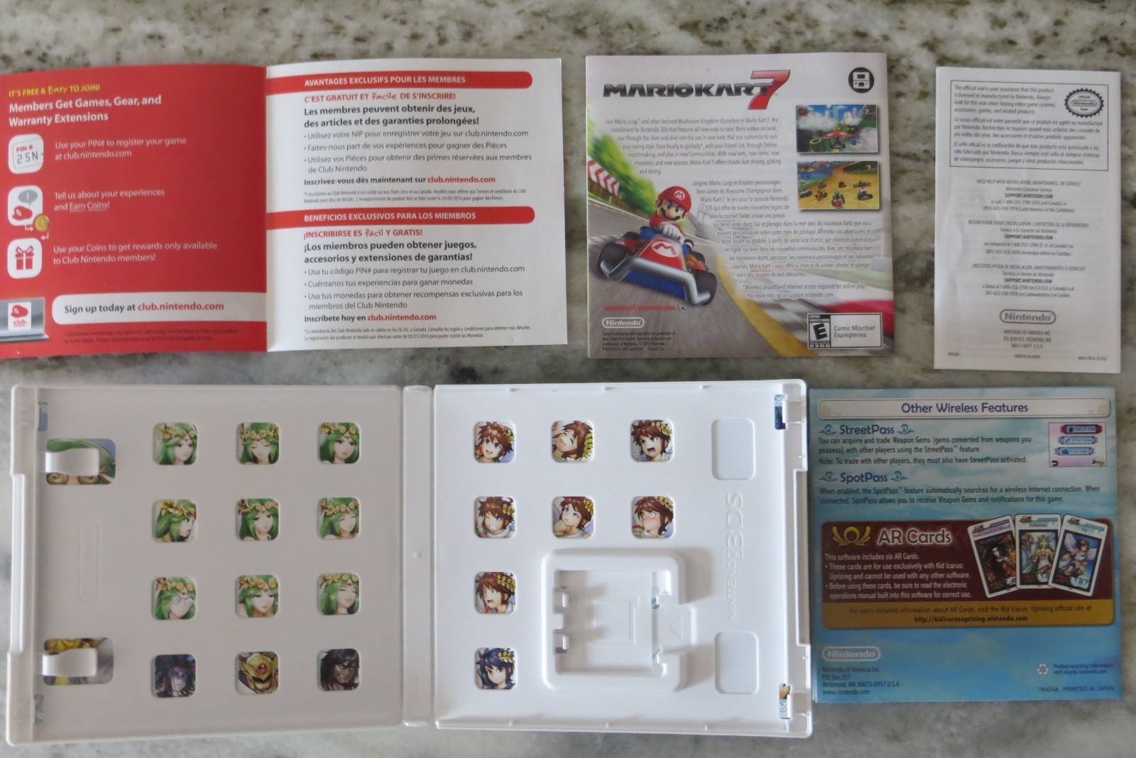 Kid Icarus: Uprising Nintendo 3DS Case Instruction Manual Inserts Only – NO GAME