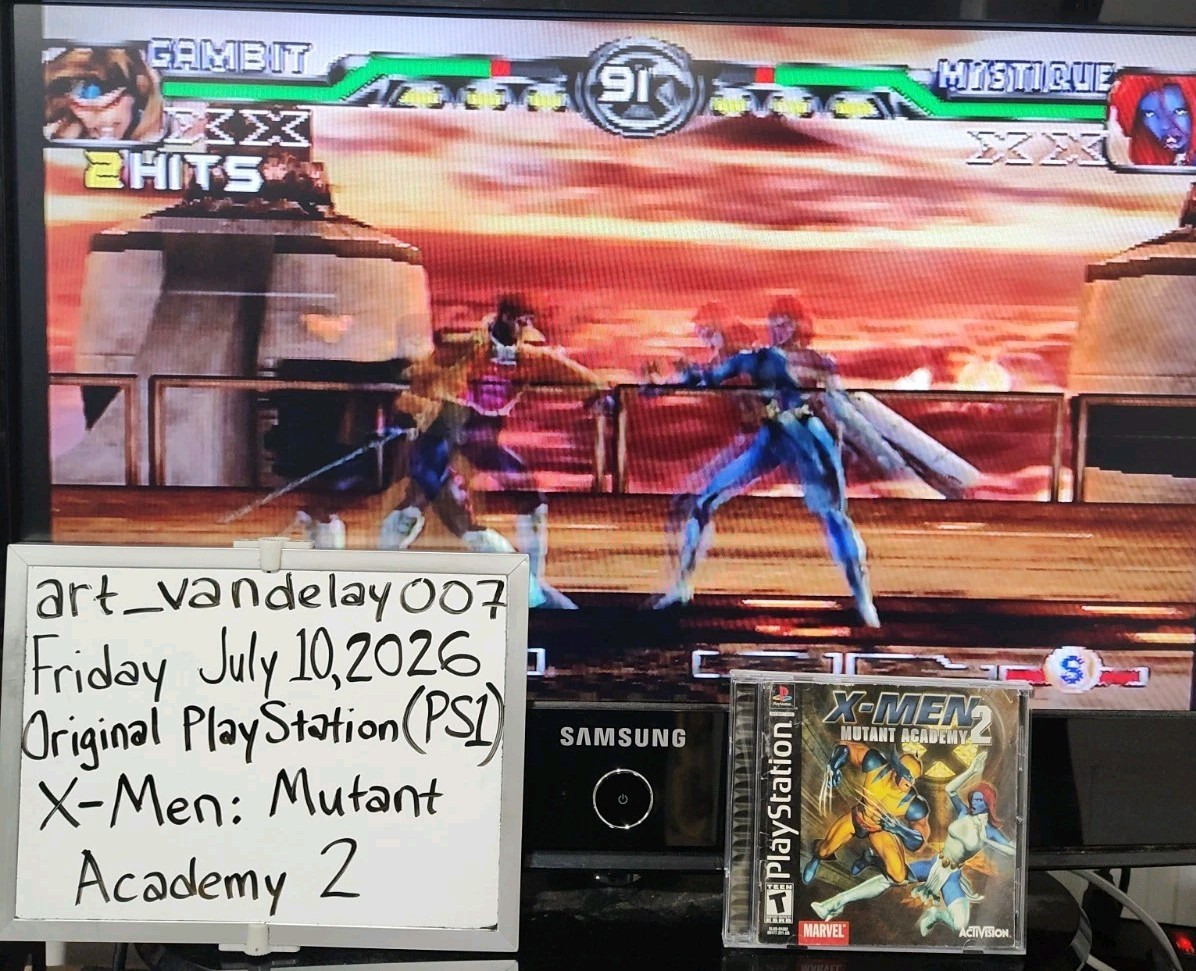X-Men: Mutant Academy 2 (Sony PlayStation 1 PS1, 2001) CIB + Case Protector VGC