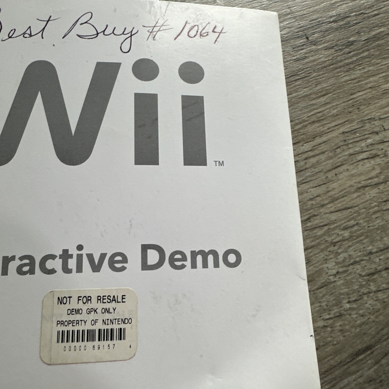 Wii Interactive Demo Disc Case Only Nintendo Not For Resale 00000 59157