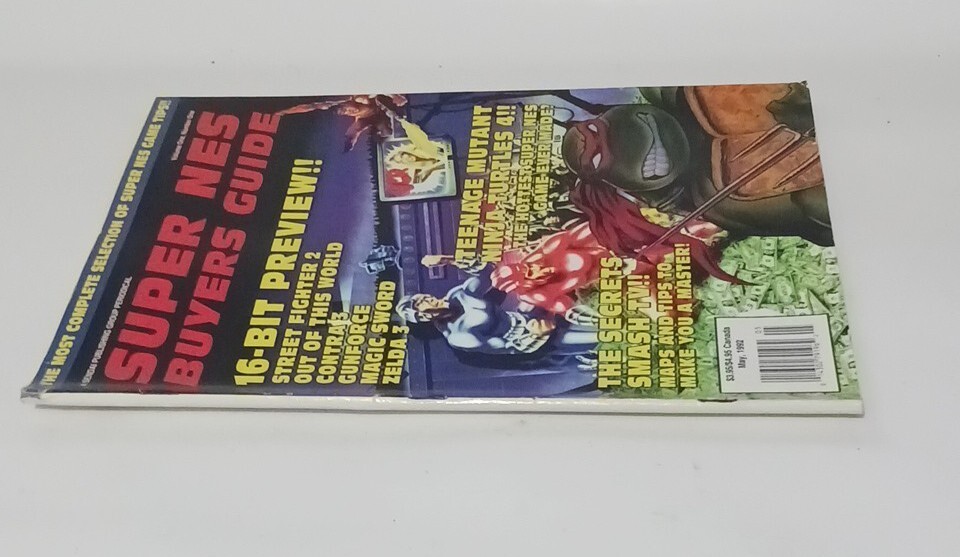 Super NES Buyer’s Guide May 1992 Vol.1 # 1 ,TMNT 4, Street Fighter II, Zelda 3